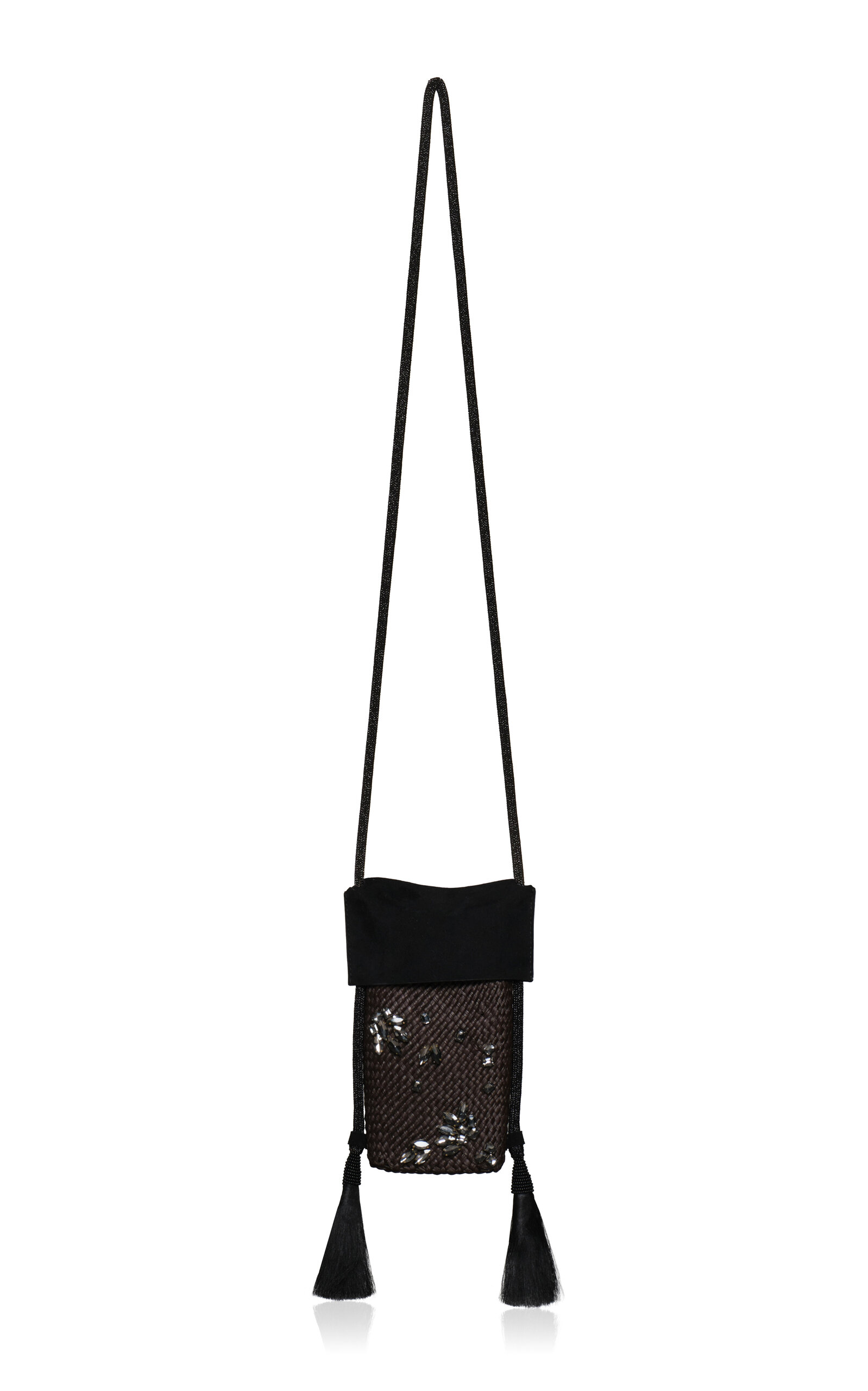 Johanna Ortiz Moon & Mambo Leather-Trimmed Shoulder Bag - Black - OS