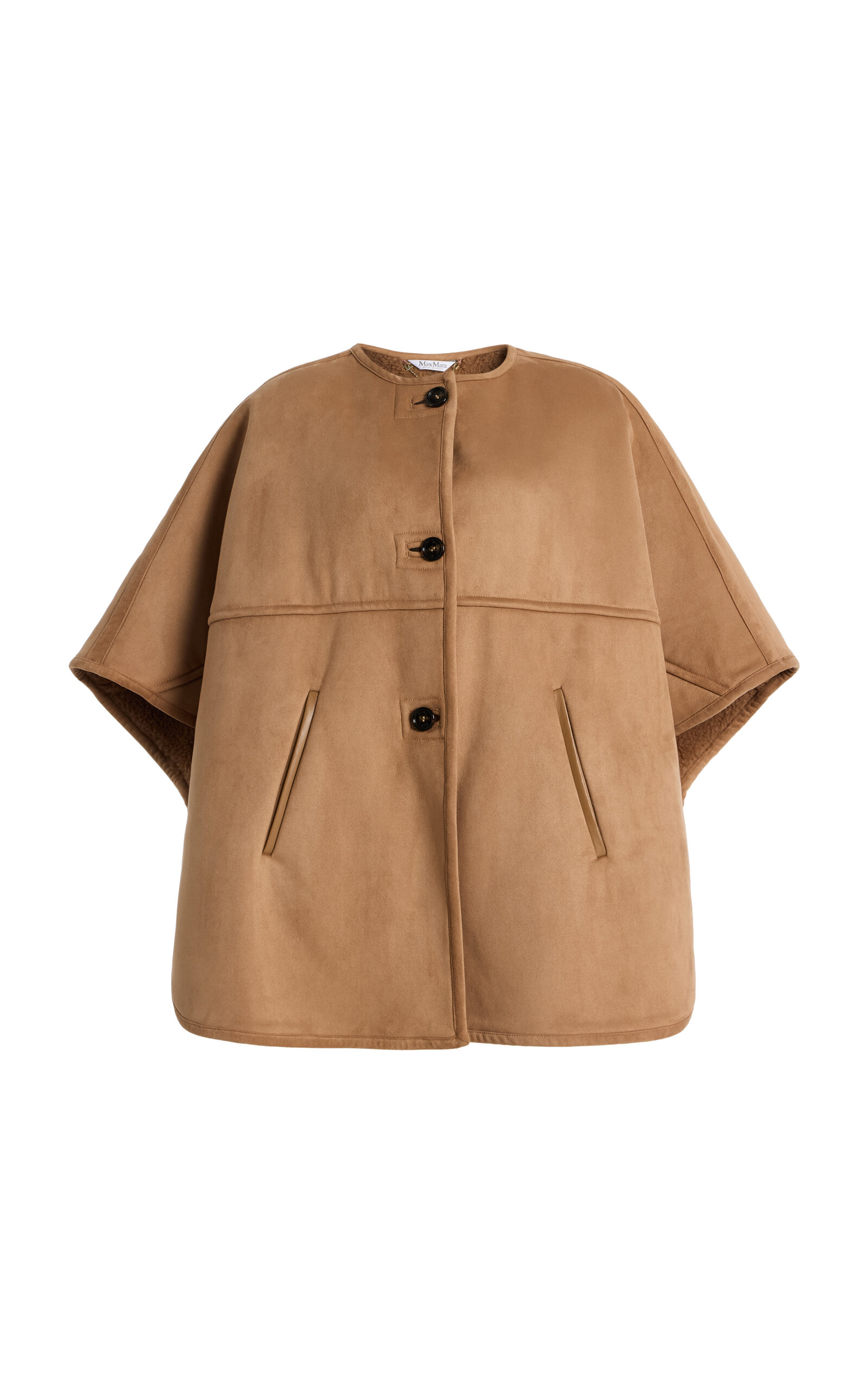 Max Mara Zaza Cape In Brown