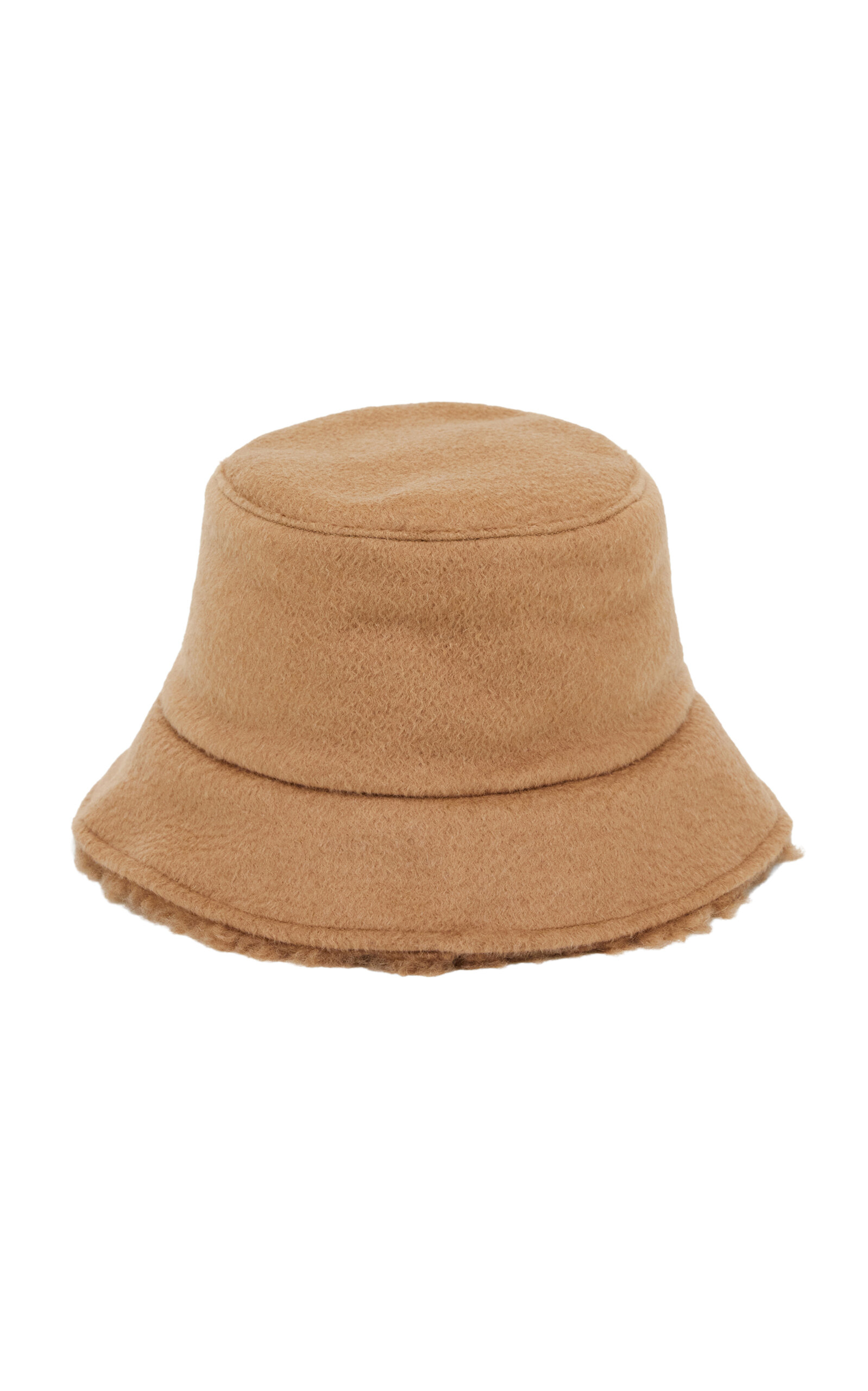 Max Mara Logo Plaque Bucket Hat In Brown