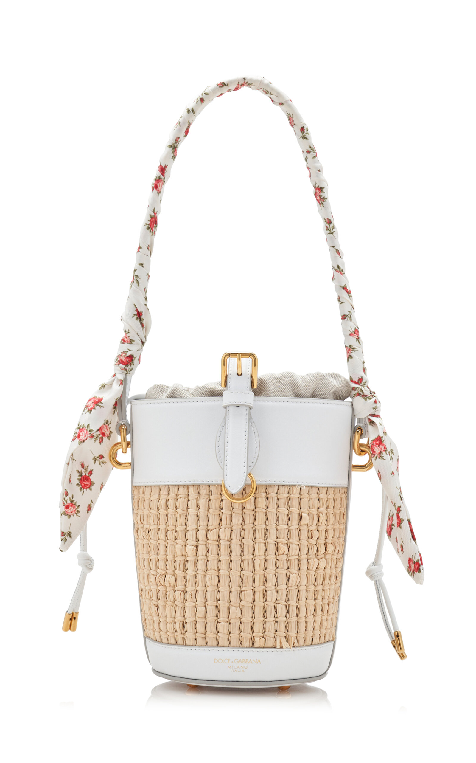 Dolce & Gabbana Re-Edition 2000's Crochet and Leather Bucket Bag