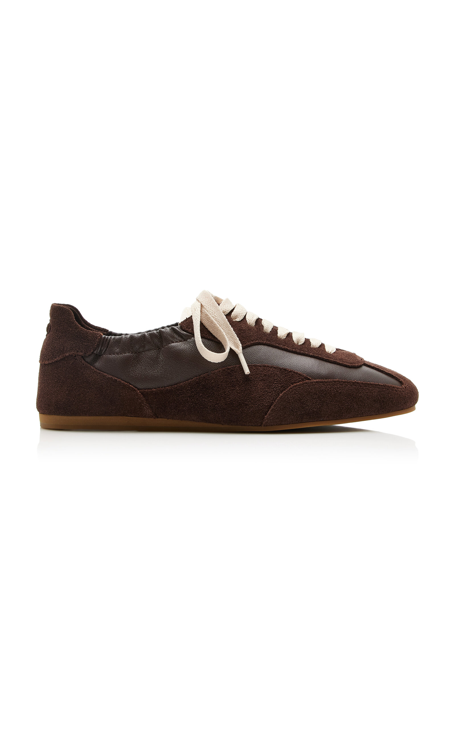 SIMKHAI Georgie Elasticized Leather Sneakers