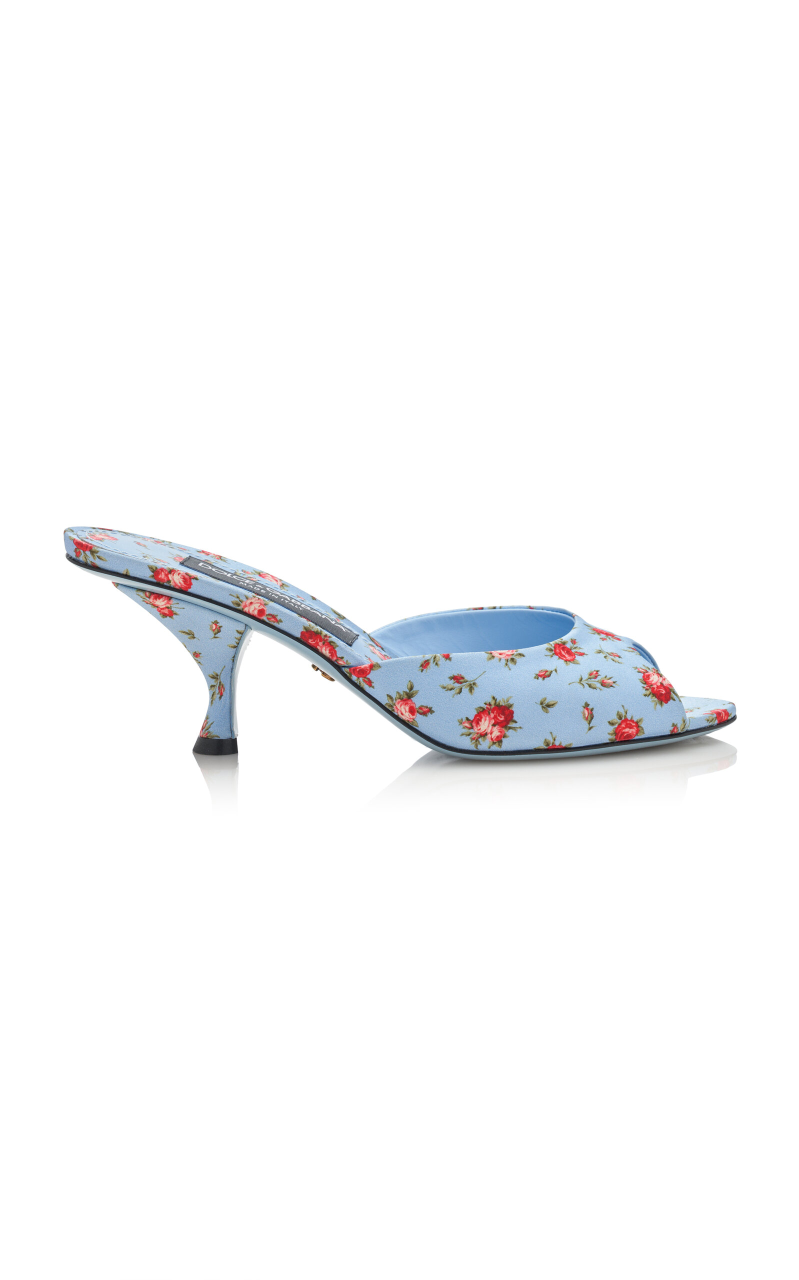 Dolce & Gabbana Rose-Print 60mm Mules