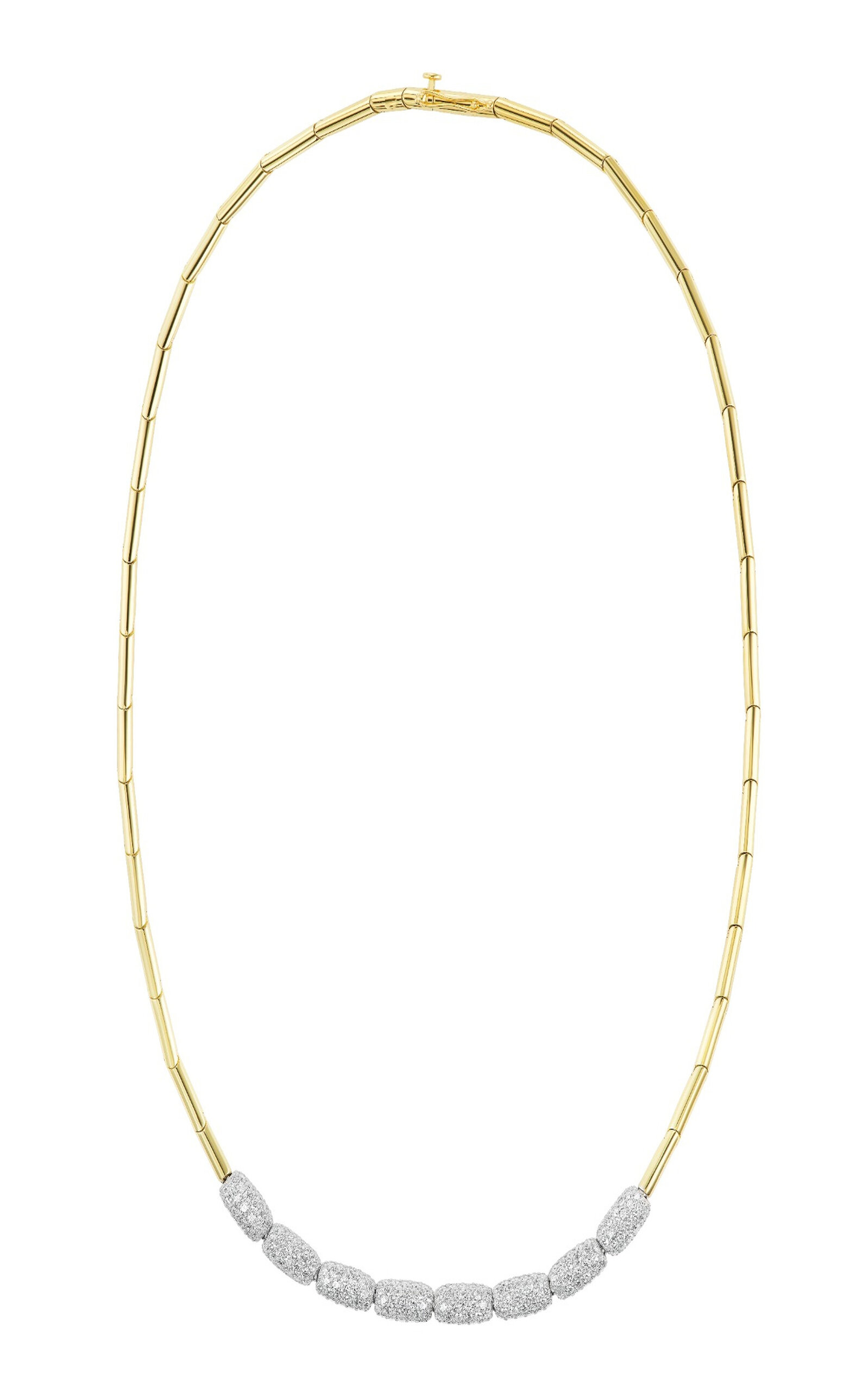 18K Yellow Gold Diamond Necklace
