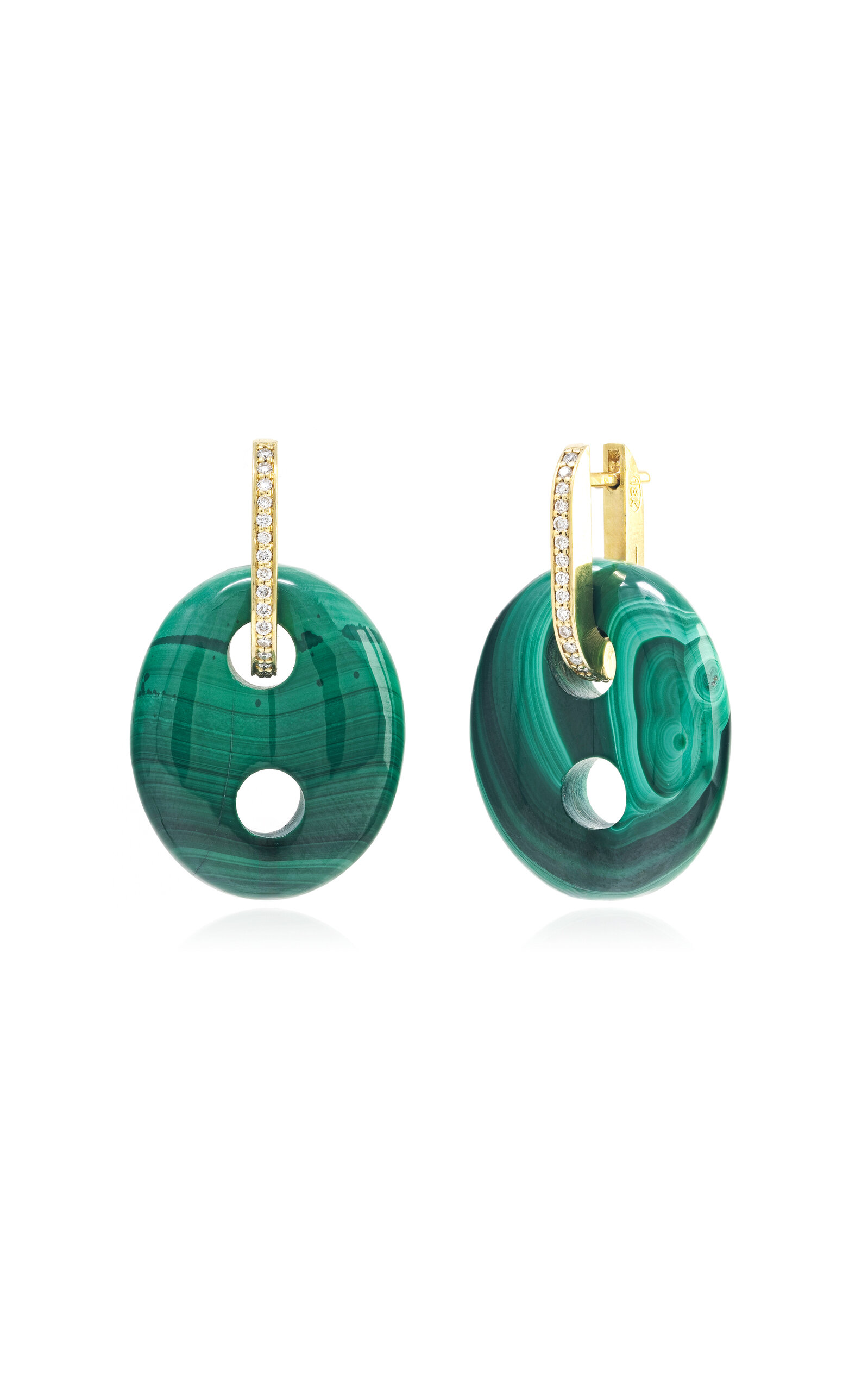 Malachite Mariner 18K Yellow Gold Multi-Stone Earrings