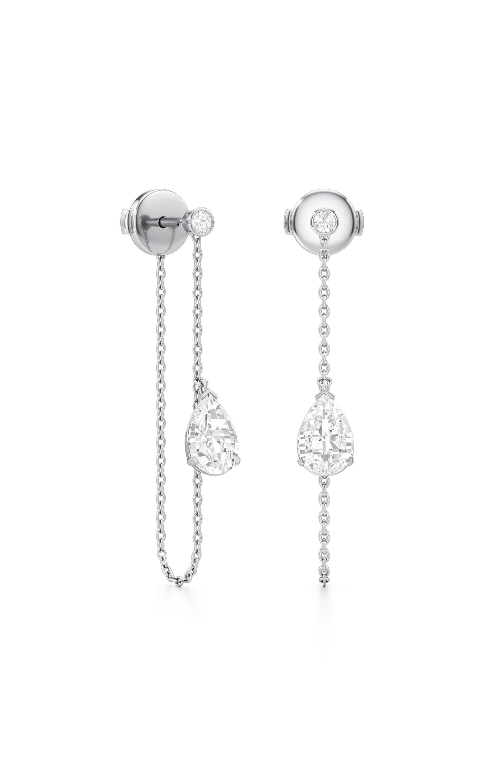 Unsaid 18k Yellow Gold Diamond Drop Earrings