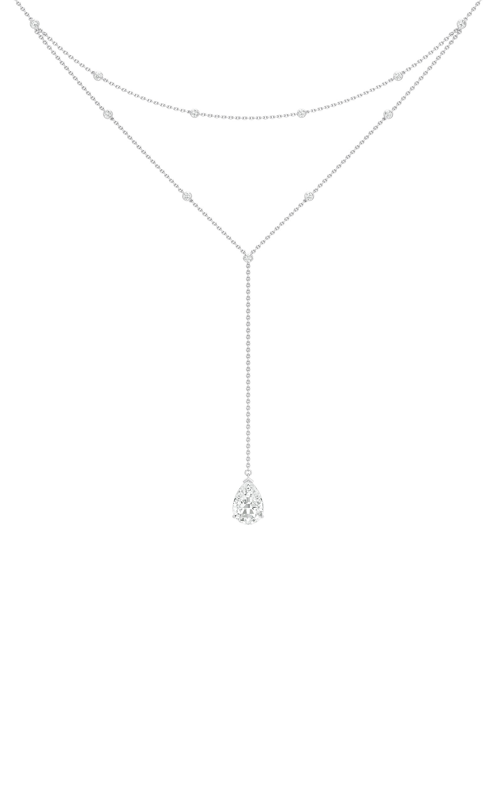 Unsaid 18k White Gold Diamond Necklace