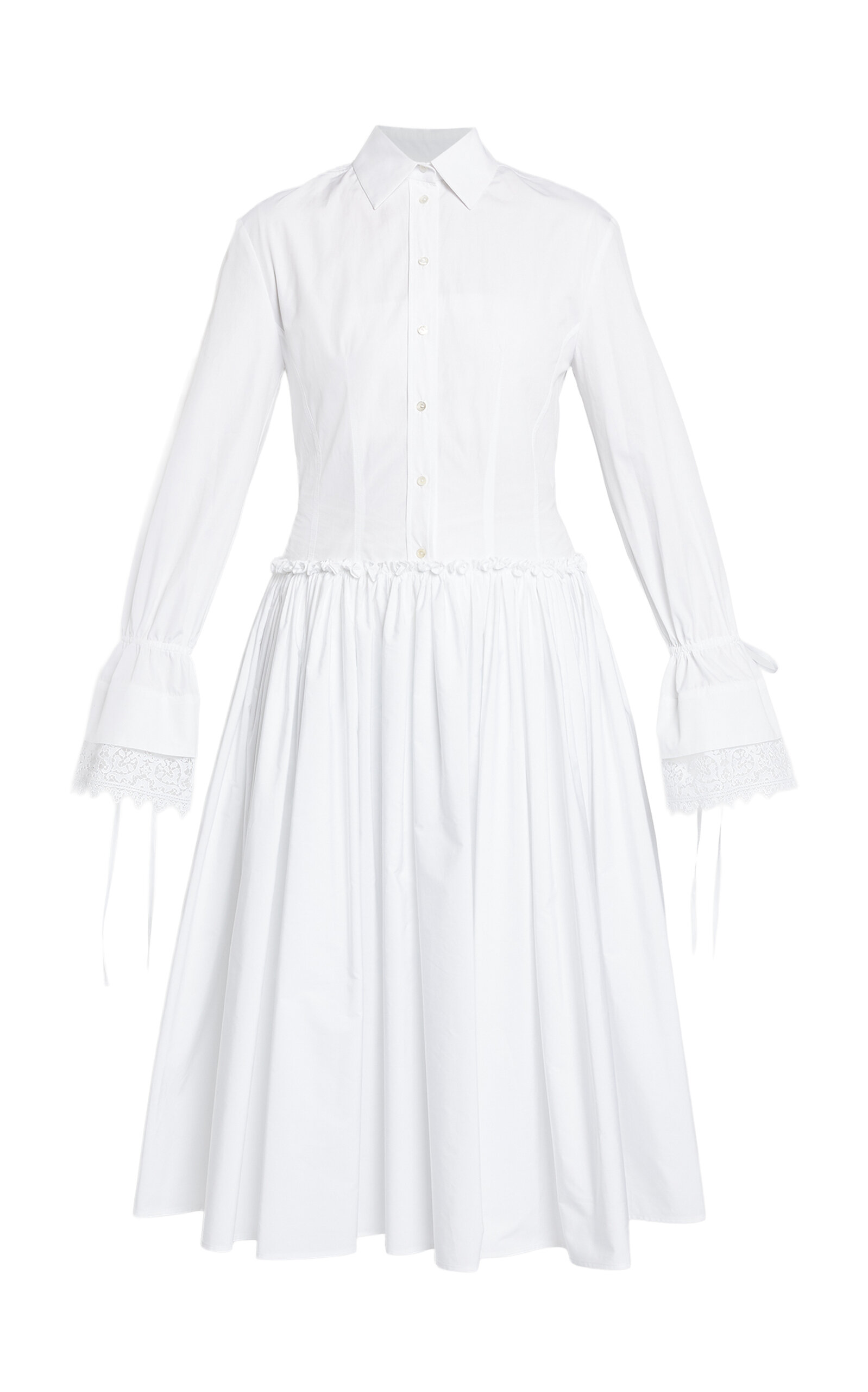 Erdem Tie-waist Cotton Midi Dress