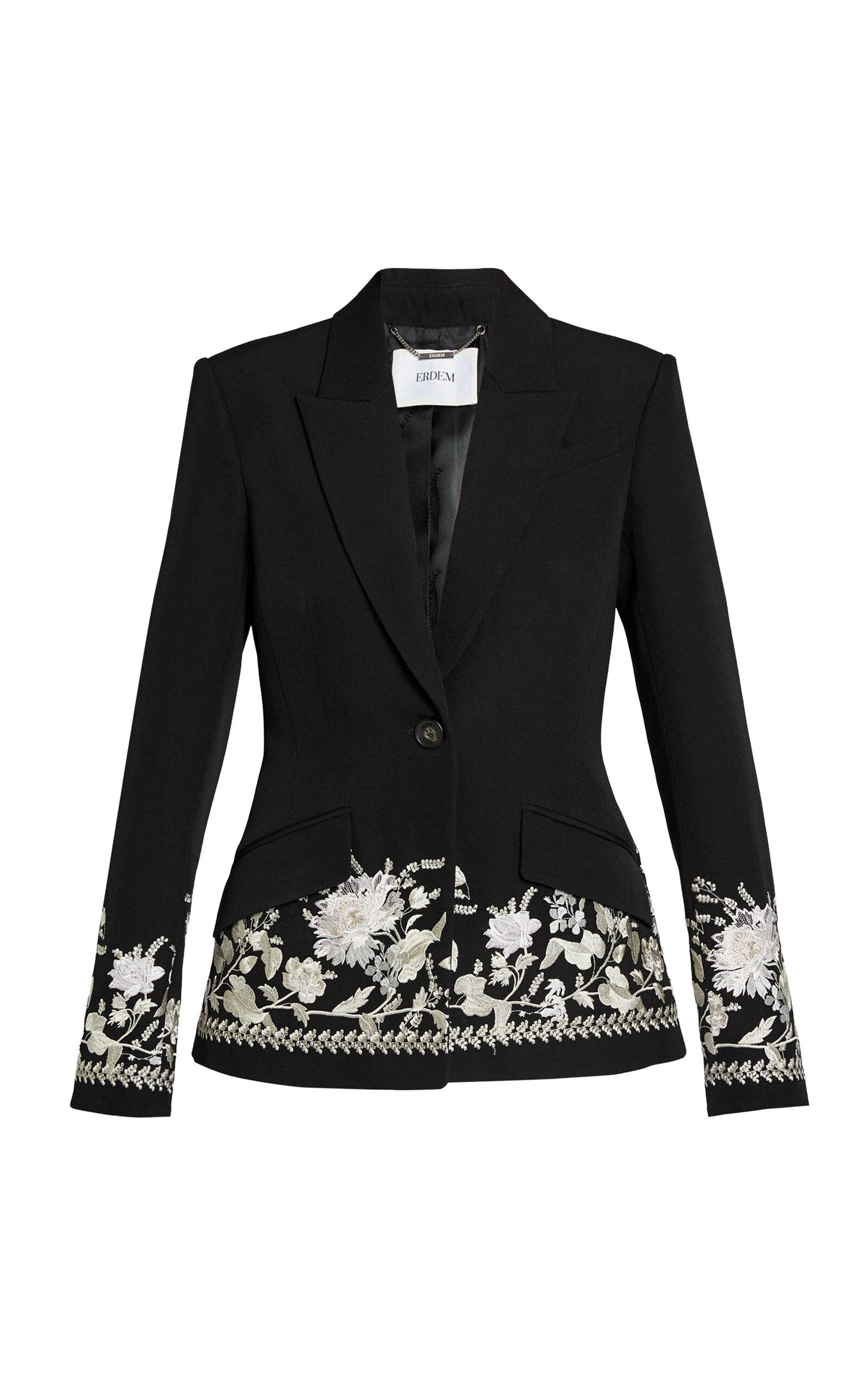 Erdem Embroidered Wool Blazer