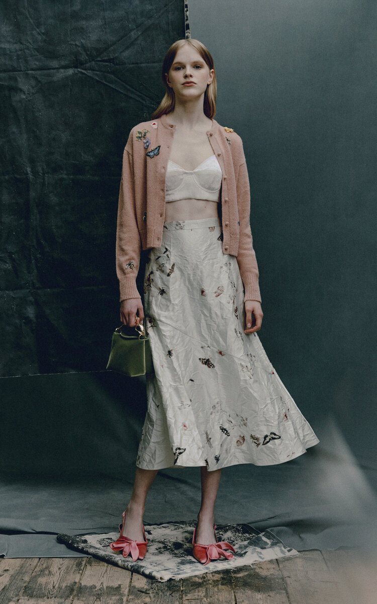 Erdem Cropped Corset Bra Top