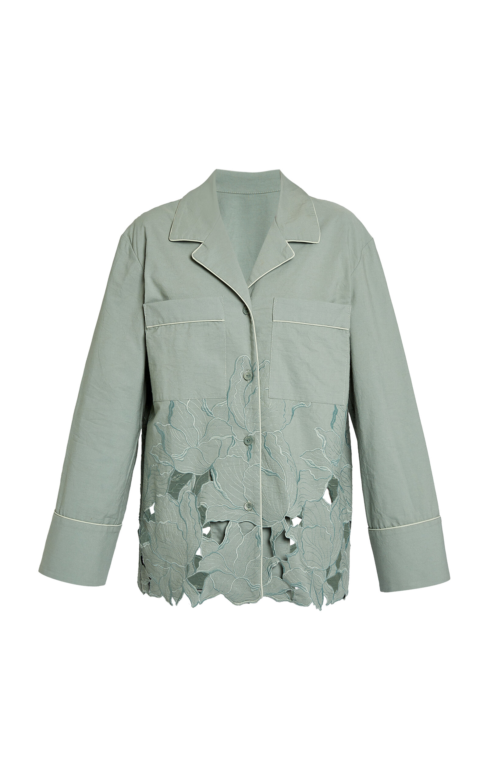 Cutout Cotton-Blend Shirt
