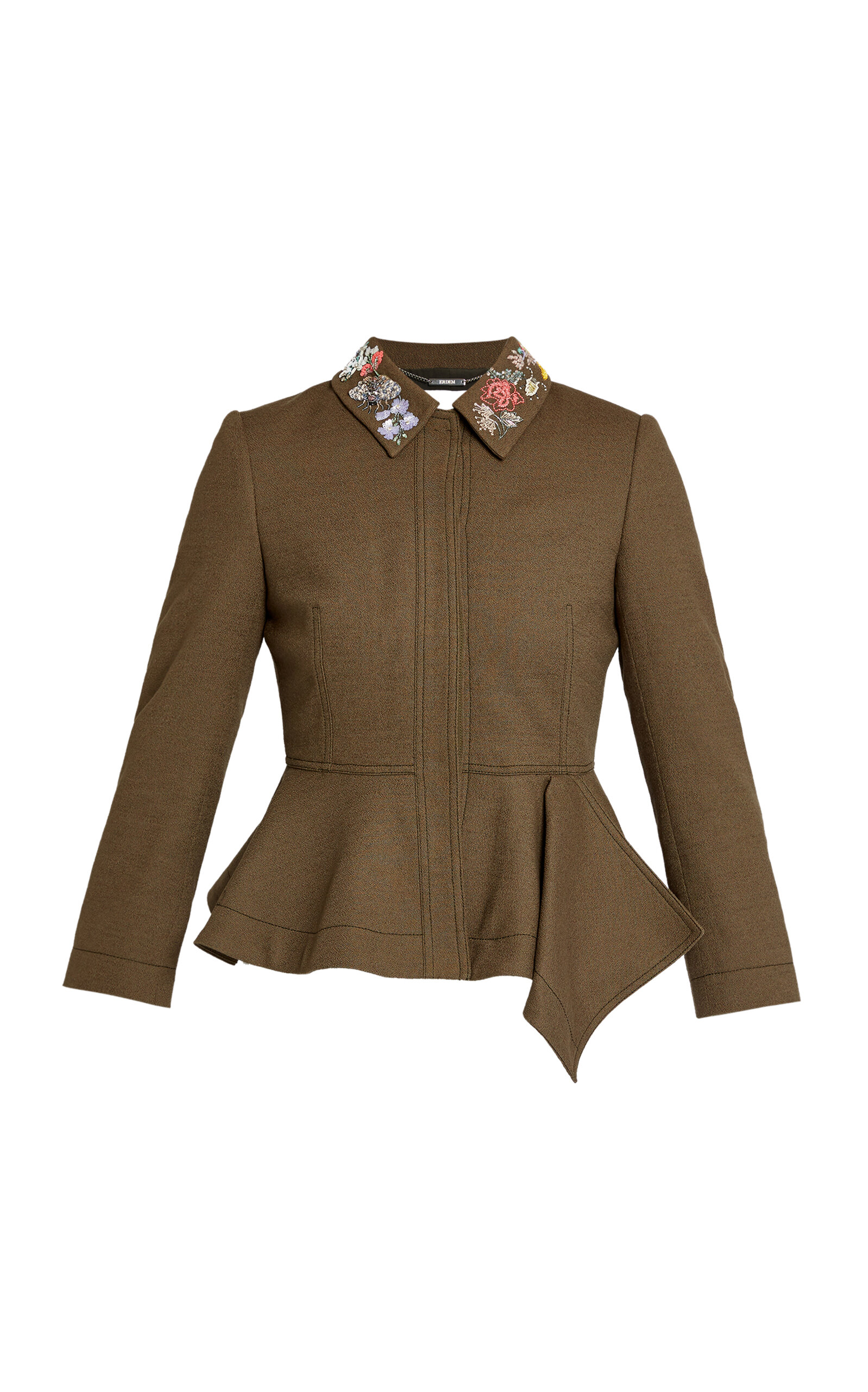 Erdem Peplum Wool Jacket