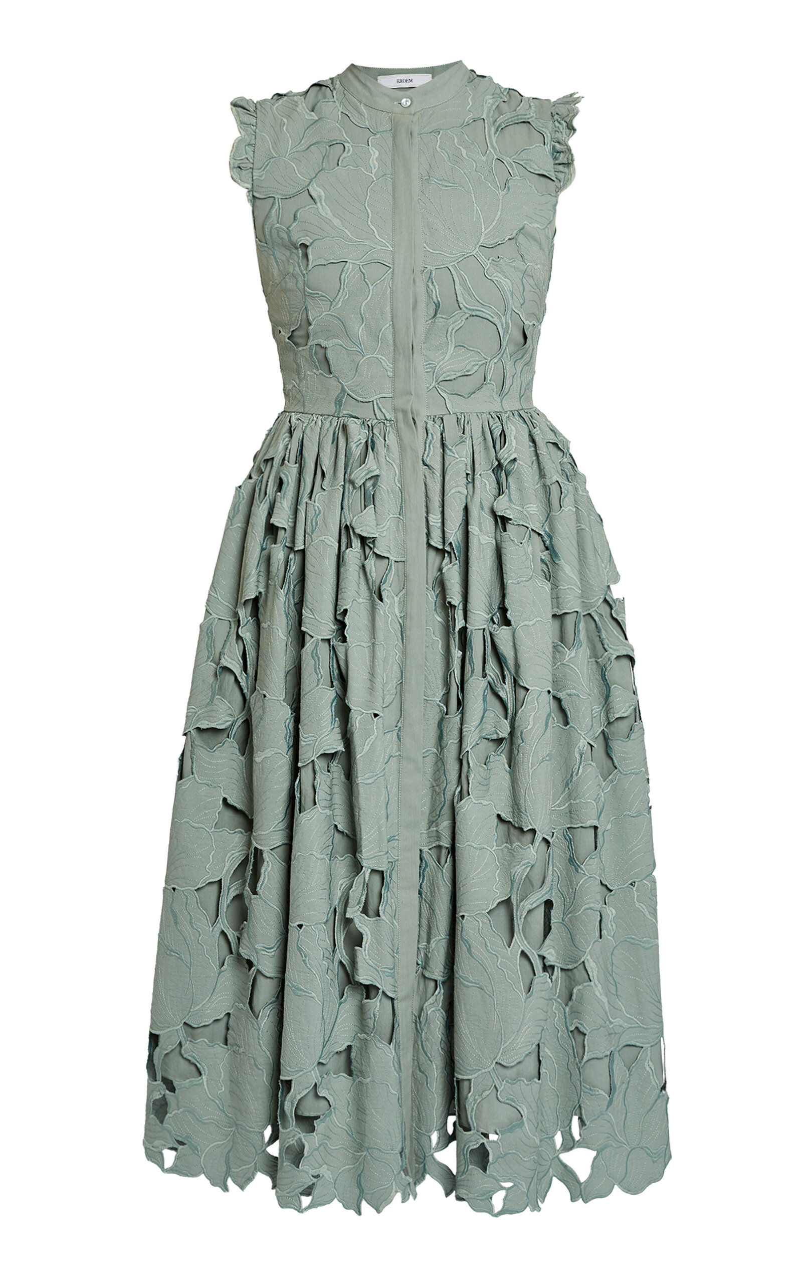 Erdem Cutout Cotton-blend Midi Dress