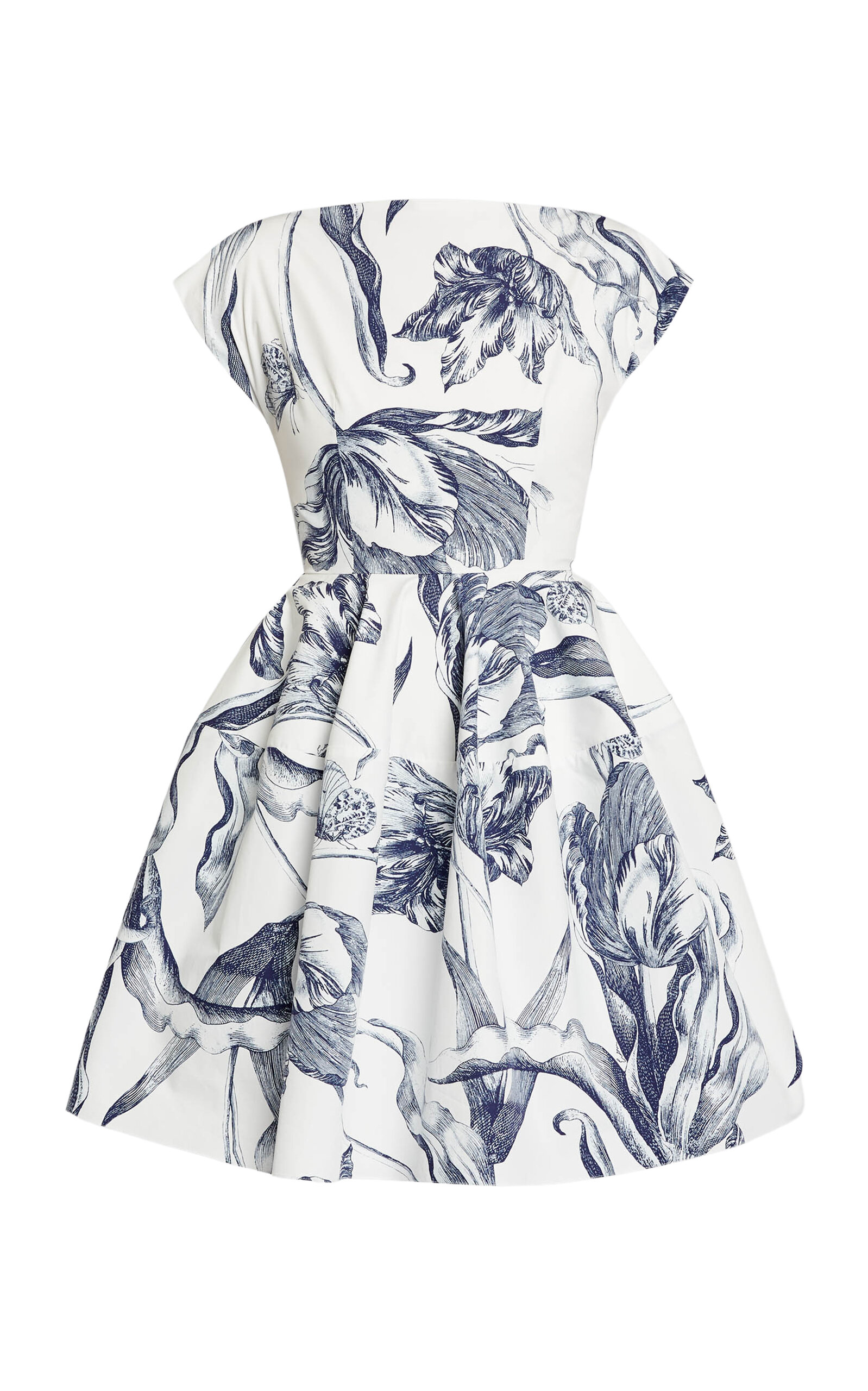 Erdem Printed Cotton Mini Dress