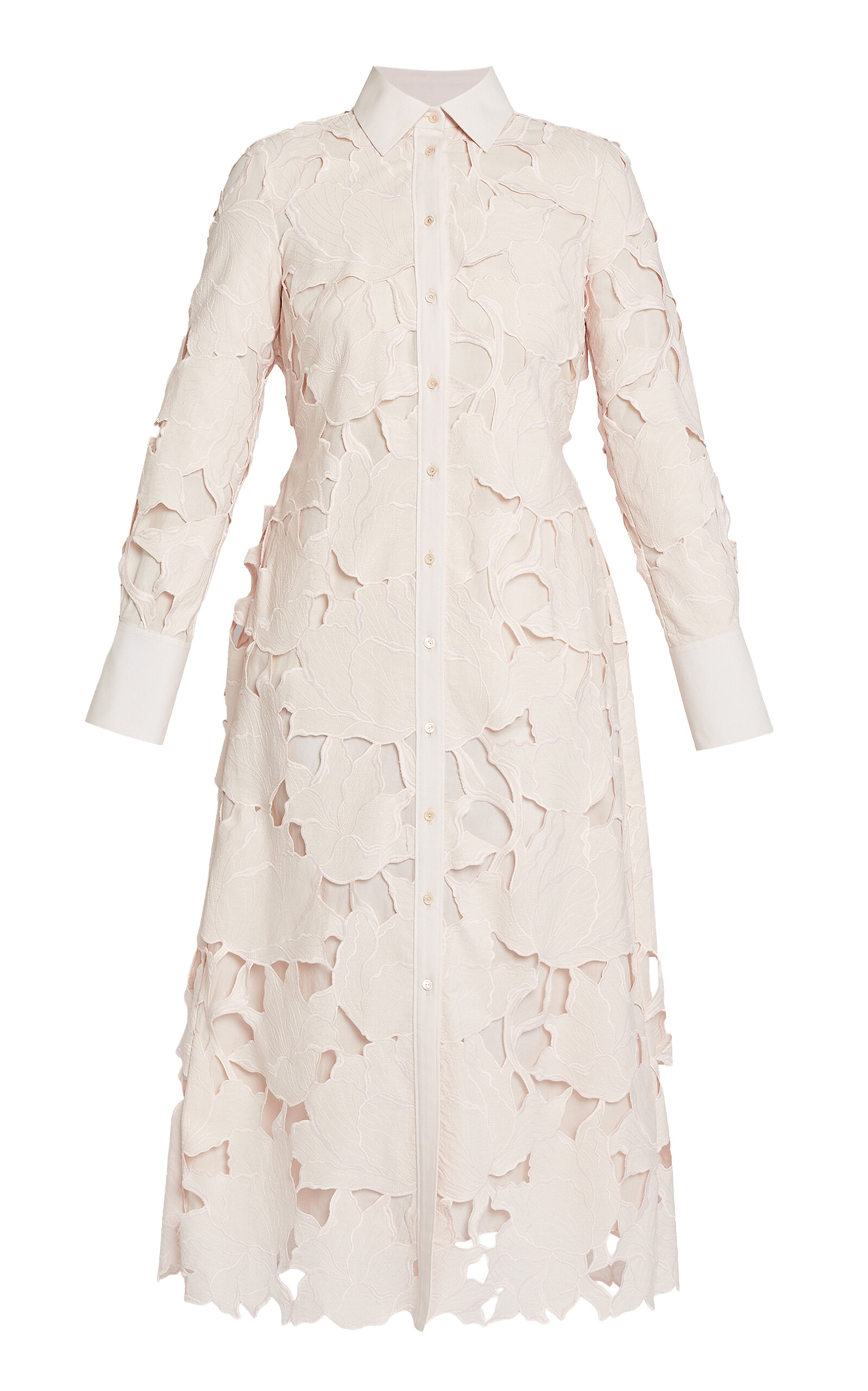 Erdem Cutout Cotton-blend Midi Shirt Dress