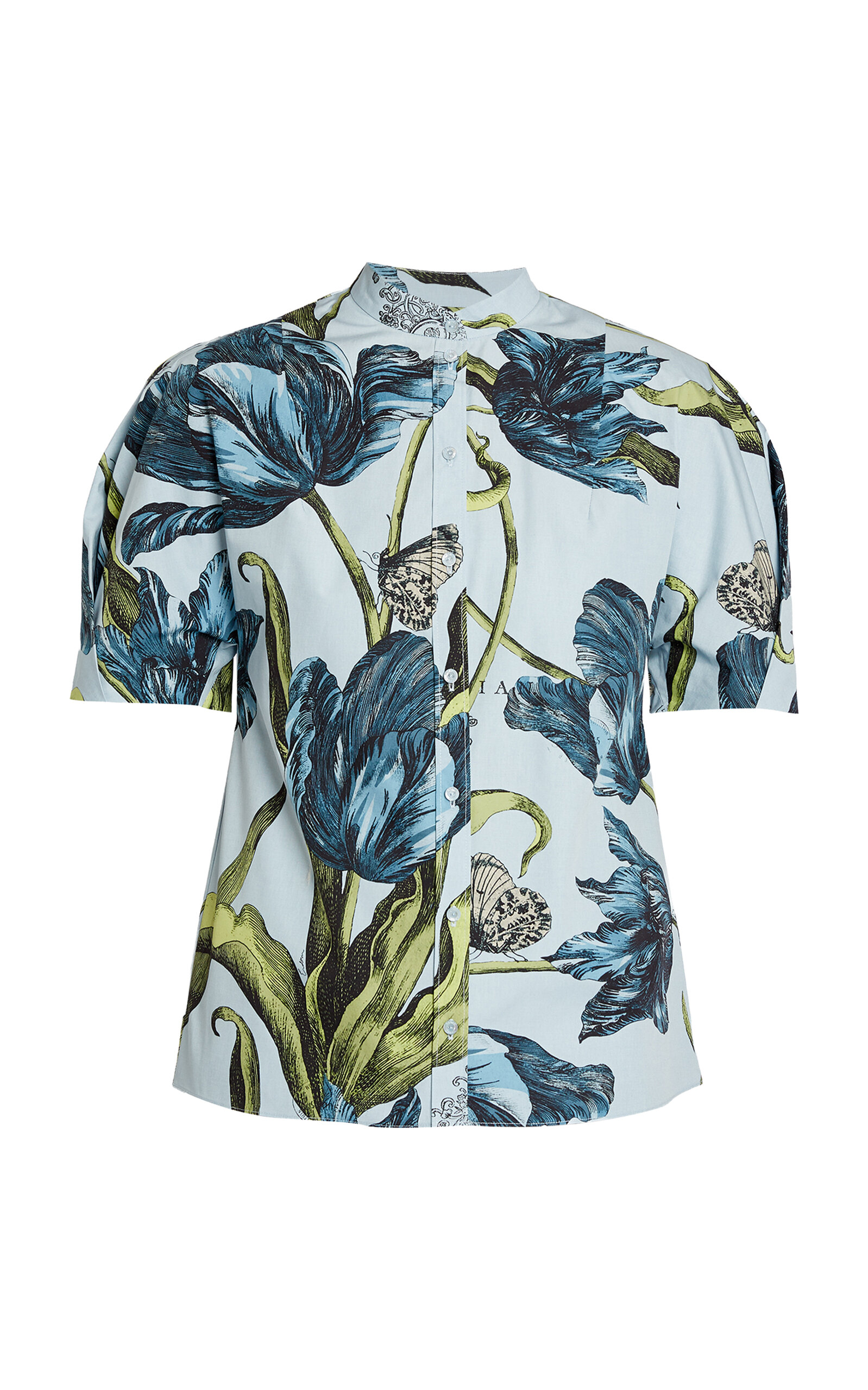 Floral-Printed Organic-Cotton Blouse