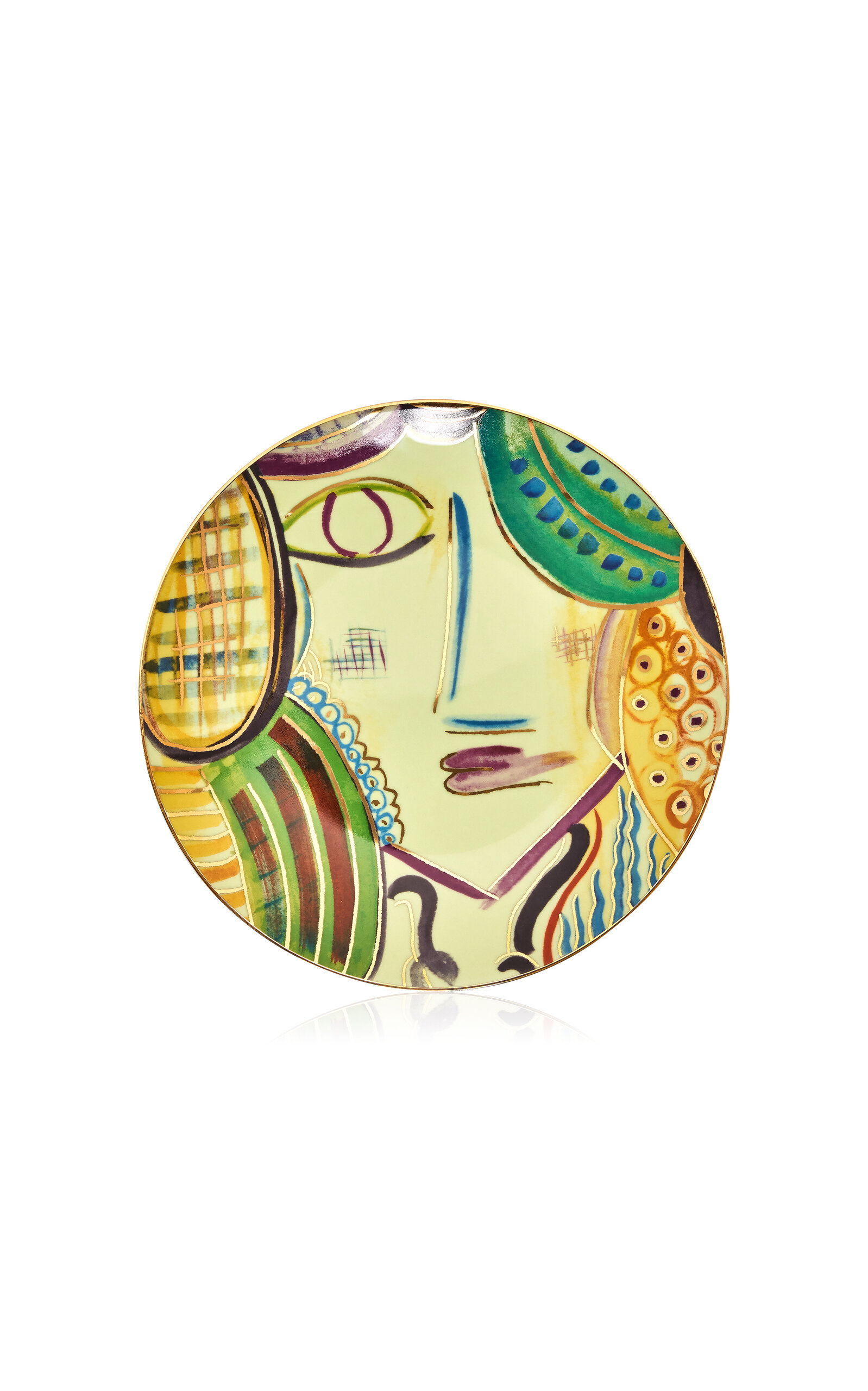 Tania Bulhoes Dessert Plate Portrait - Multi