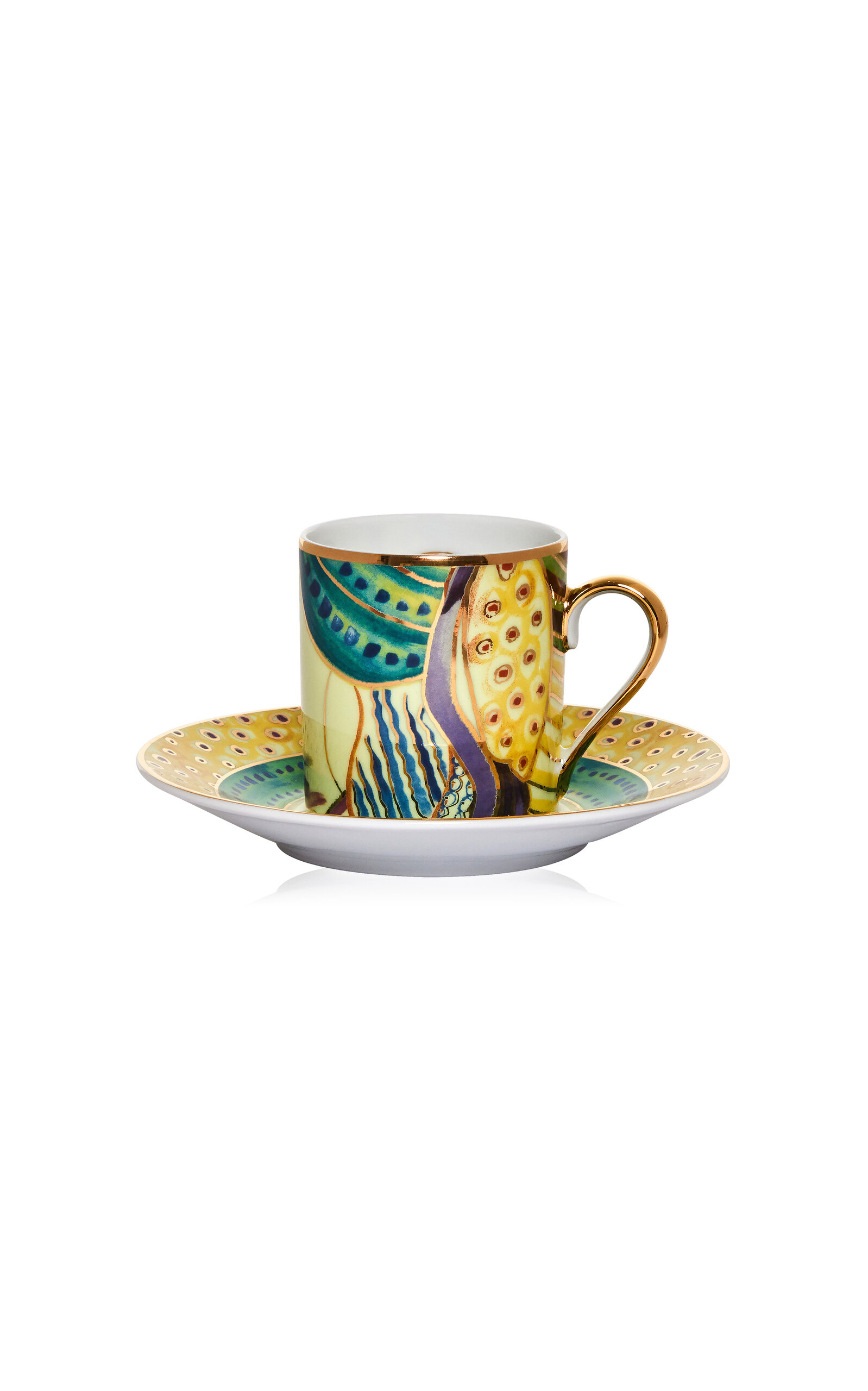 Tania Bulhoes Espresso Cup & Saucer Portrait - Multi