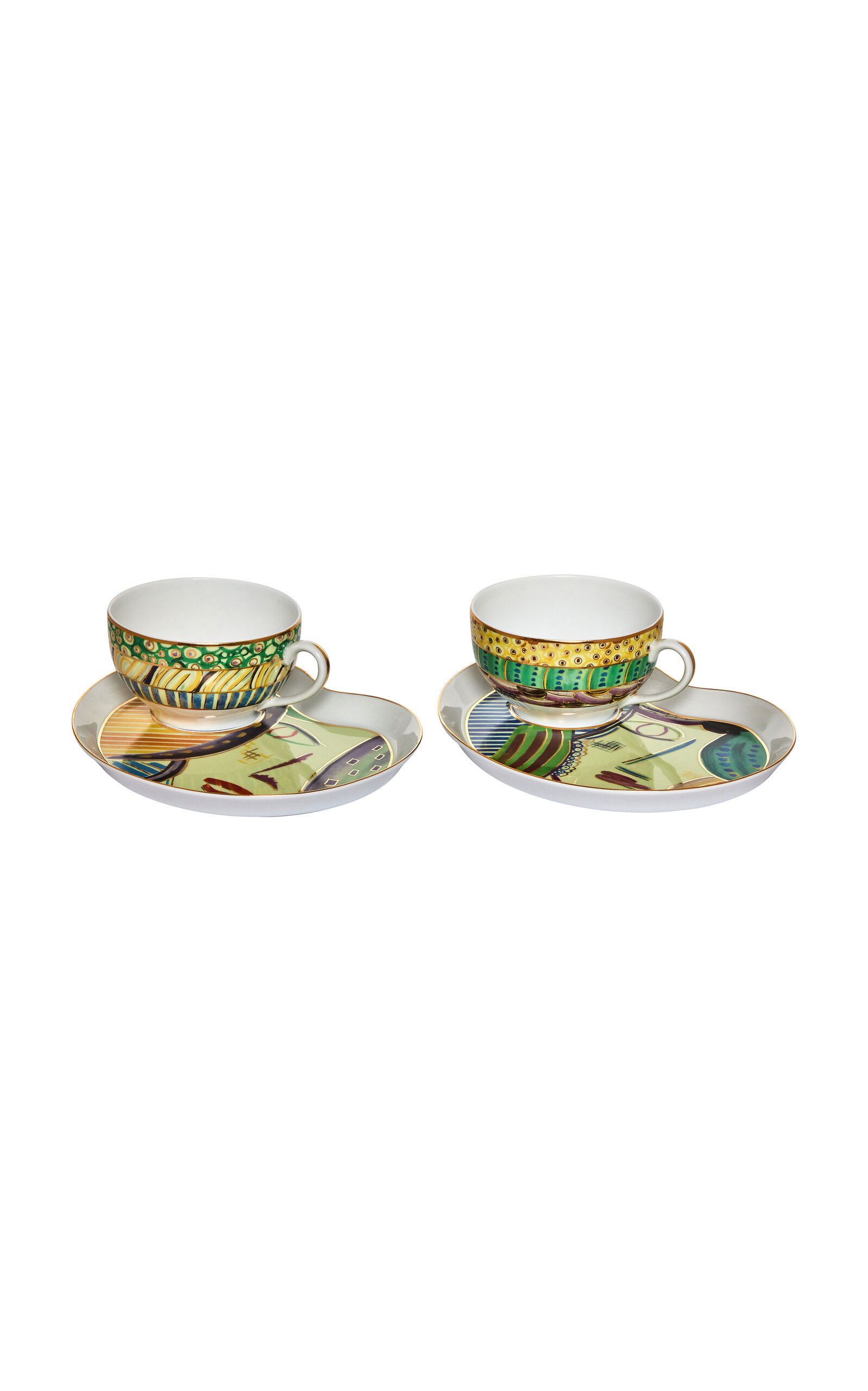 Tania Bulhoes Tea Cup & Petit Four Portrait (Set Of Two) - Multi