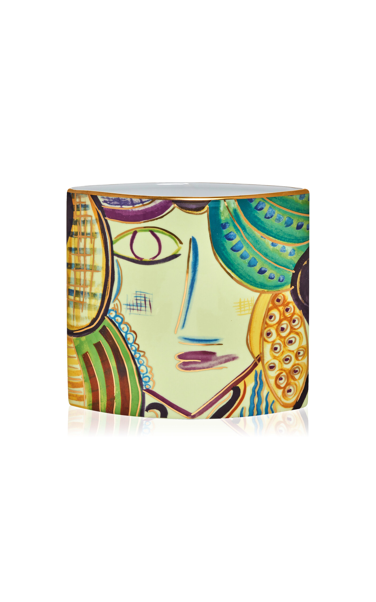 Tania Bulhoes Vase Portrait Oval Medium - Multi
