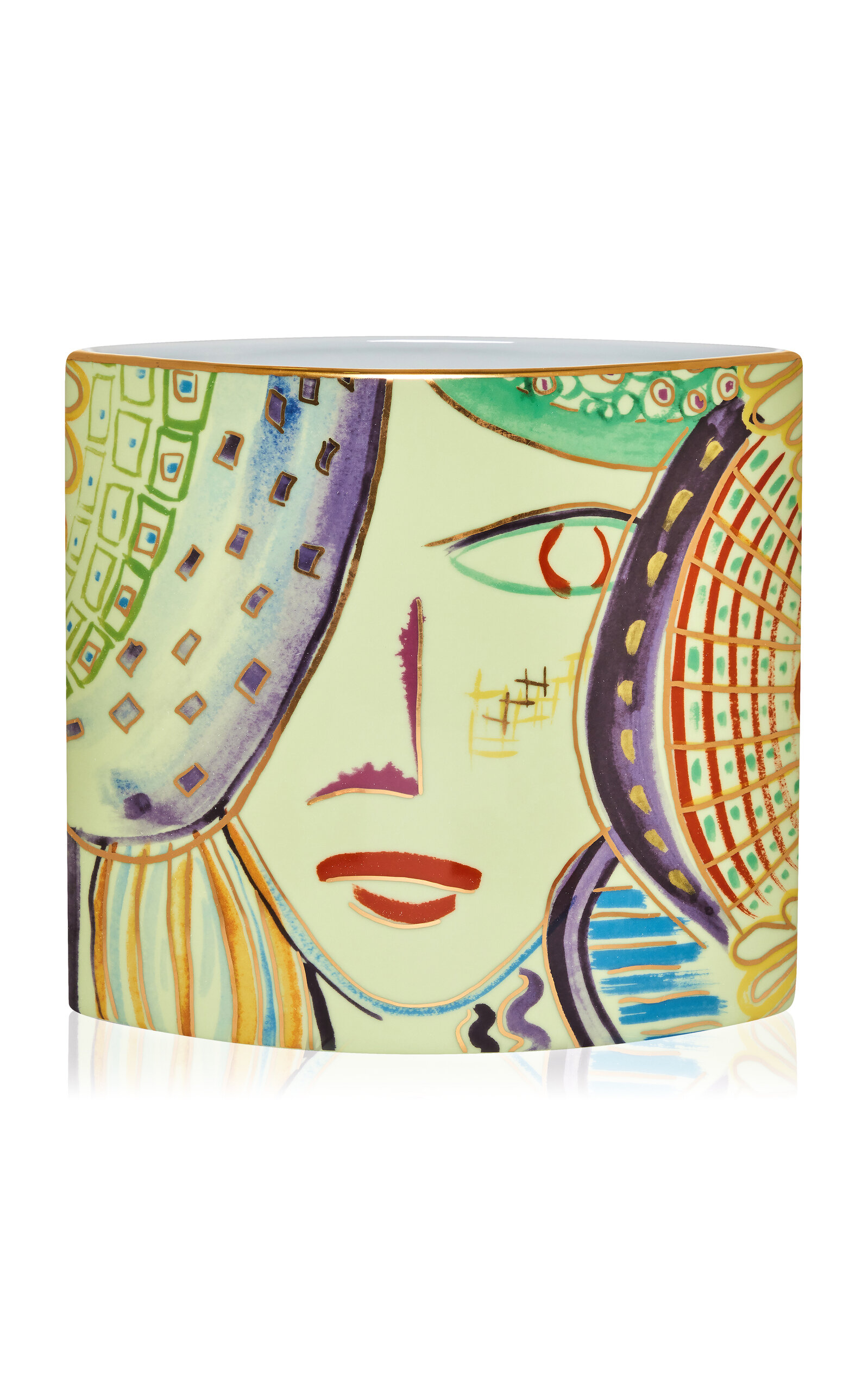 Tania Bulhoes Vase Portrait Oval Large - Multi