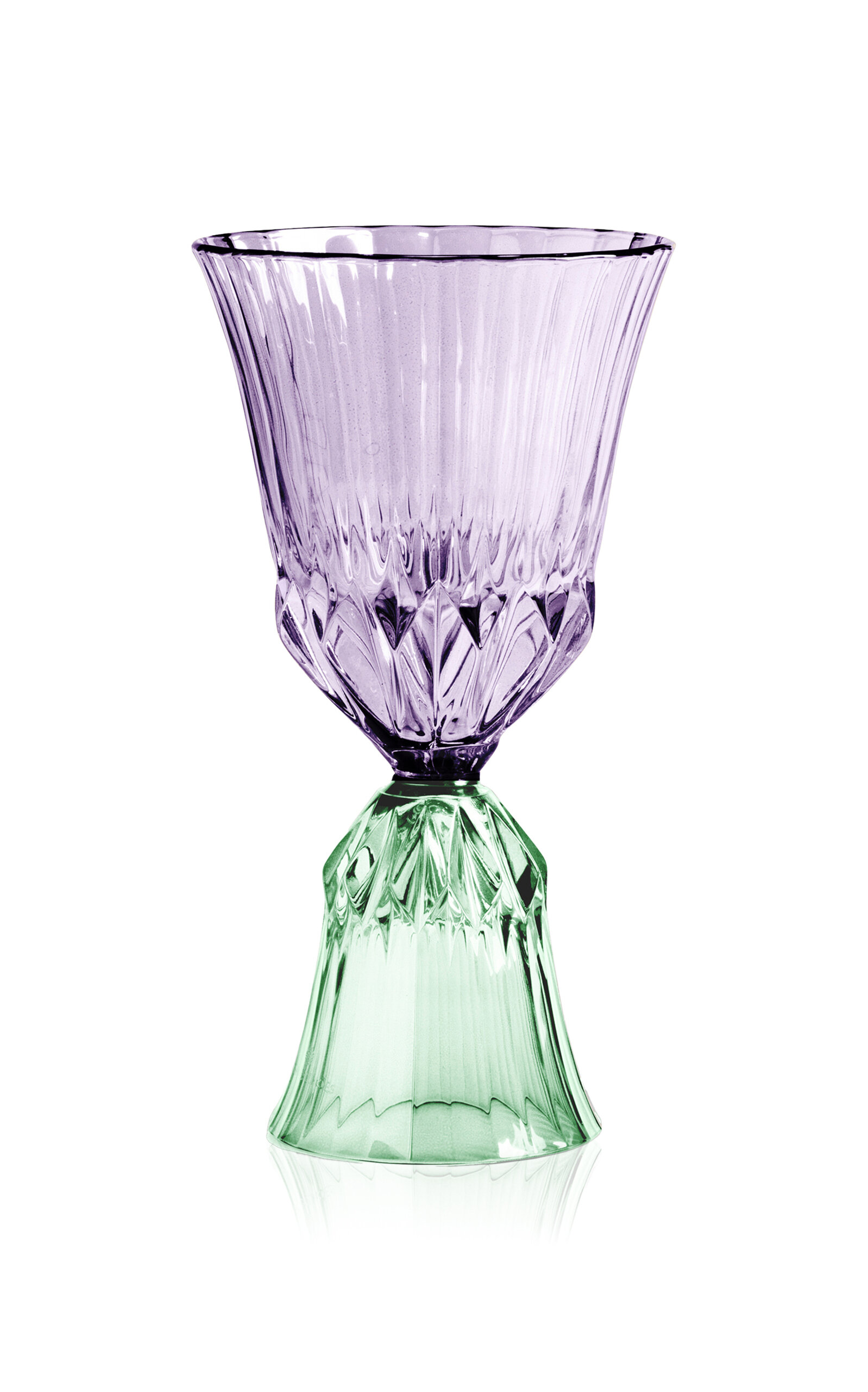 Tania Bulhoes Stemmed Glass Sardegna Purpura & Green - Multi