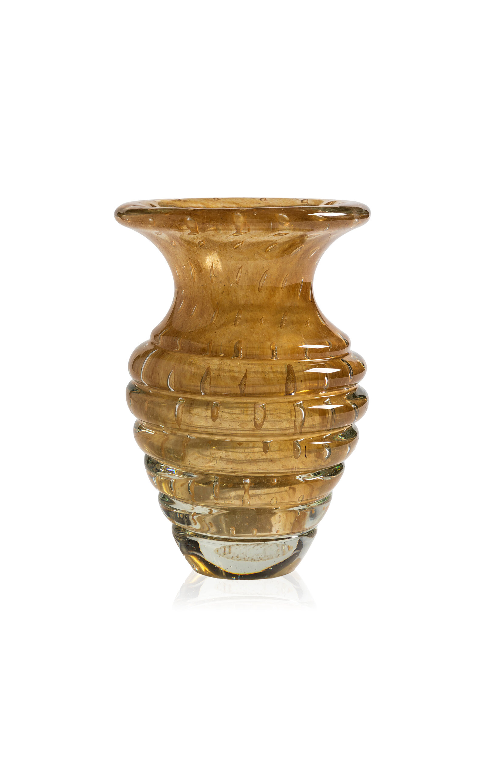 Tania Bulhoes Glass Vase Cremona Guarana & Gold Small - Multi