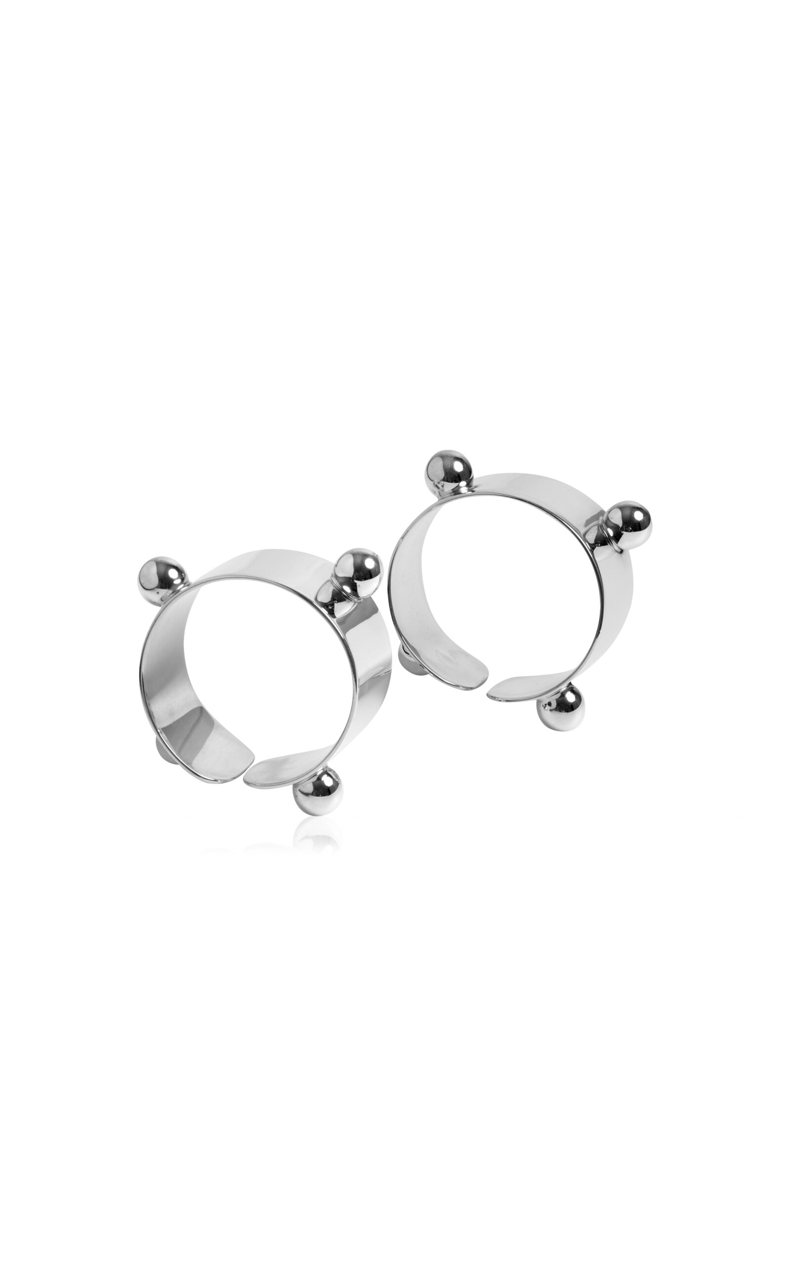 Tania Bulhoes Napkin Ring Esferas (Set Of 2) - Silver