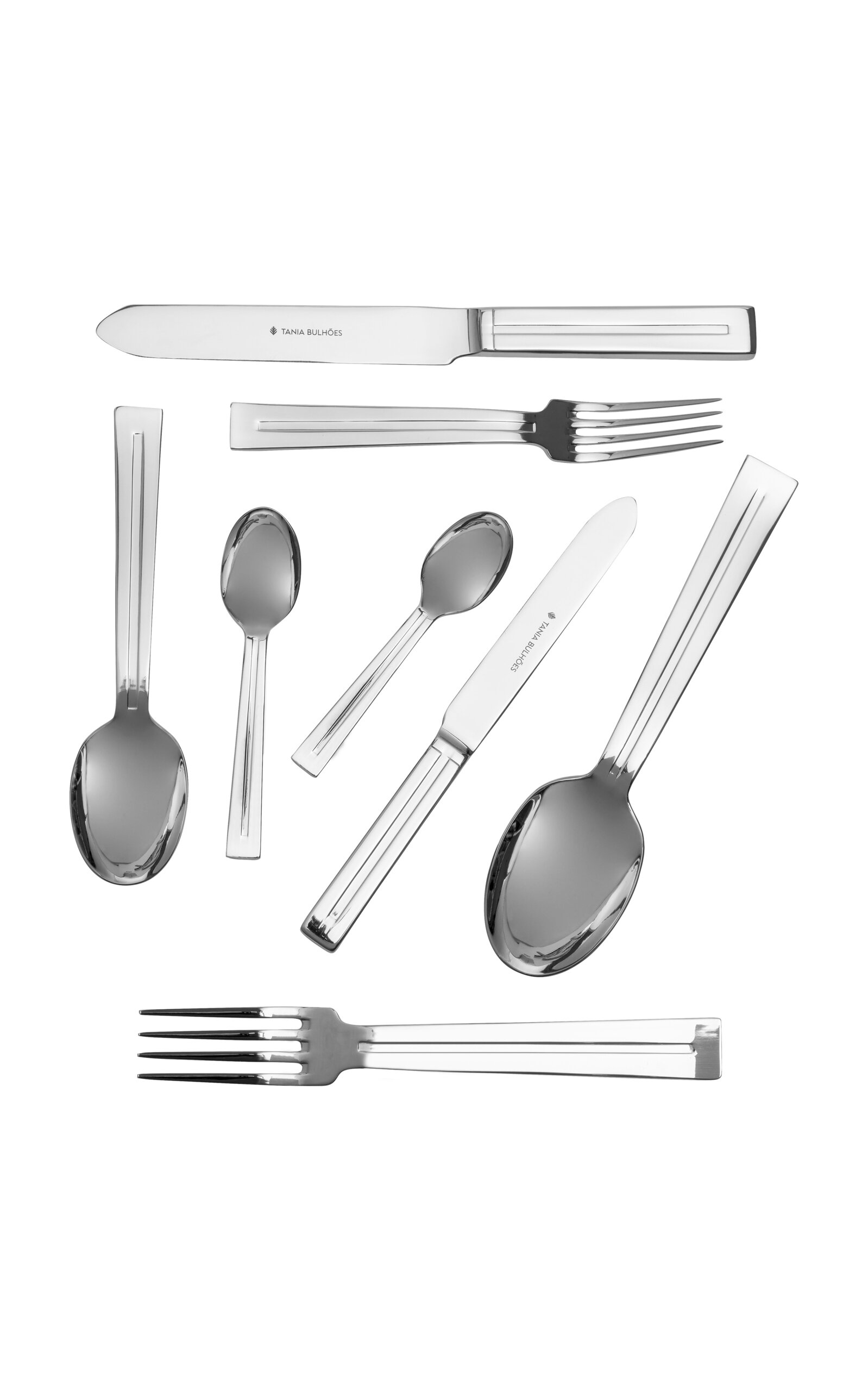 Tania Bulhoes Flatware Metropole Stainless Steel (Set Of 8) - Silver