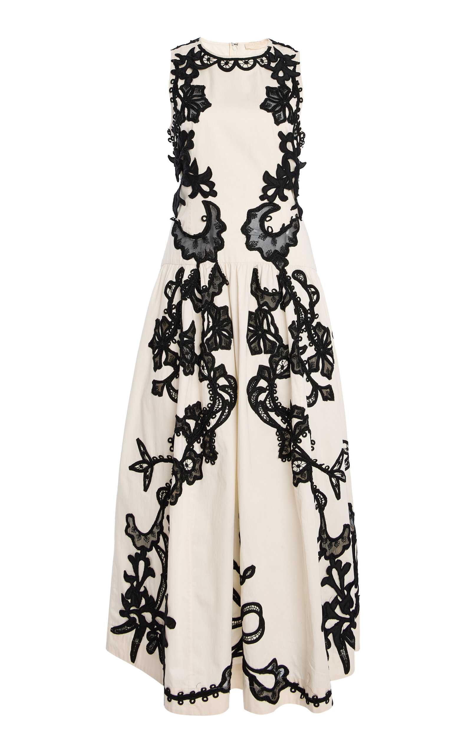 Ulla Johnson Sonali Embroidered Cotton Midi Dress