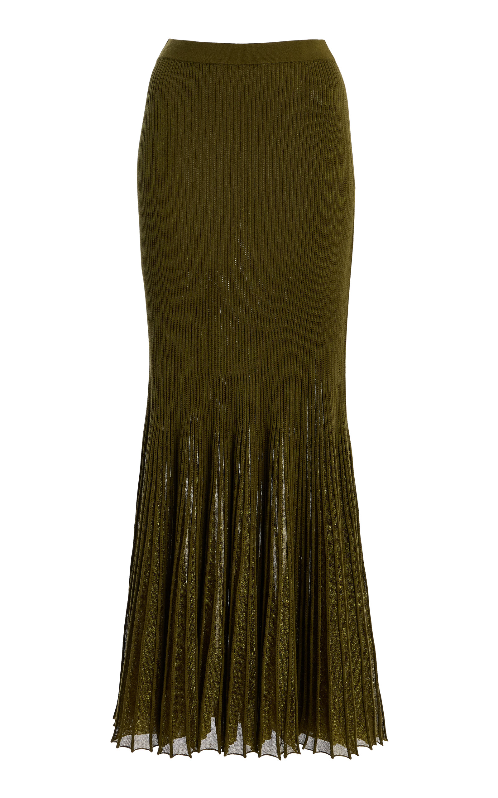 Ulla Johnson Vera Pleated Knit Maxi Skirt