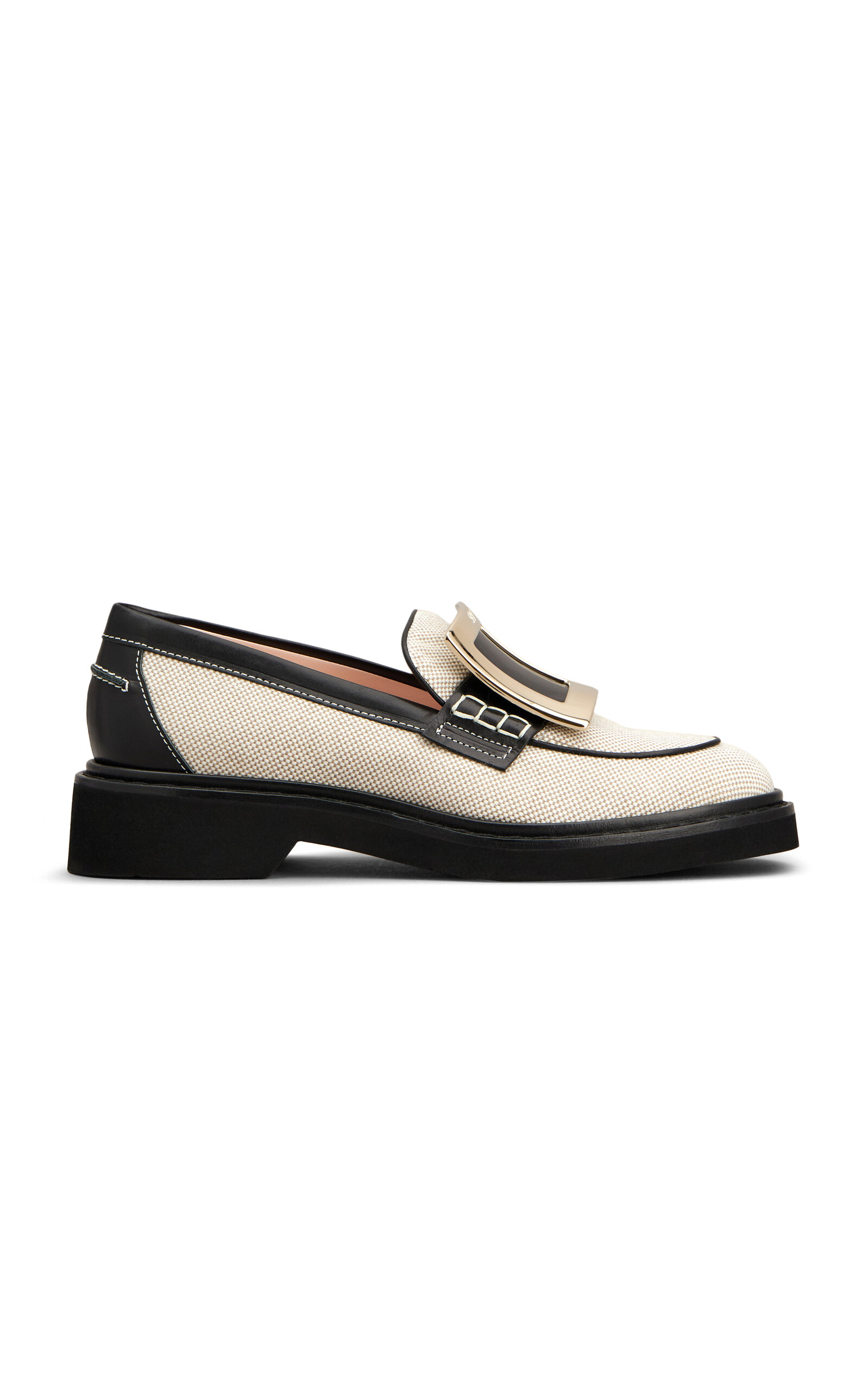 Roger Vivier Viv' Rangers Leather-Trimmed Loafers