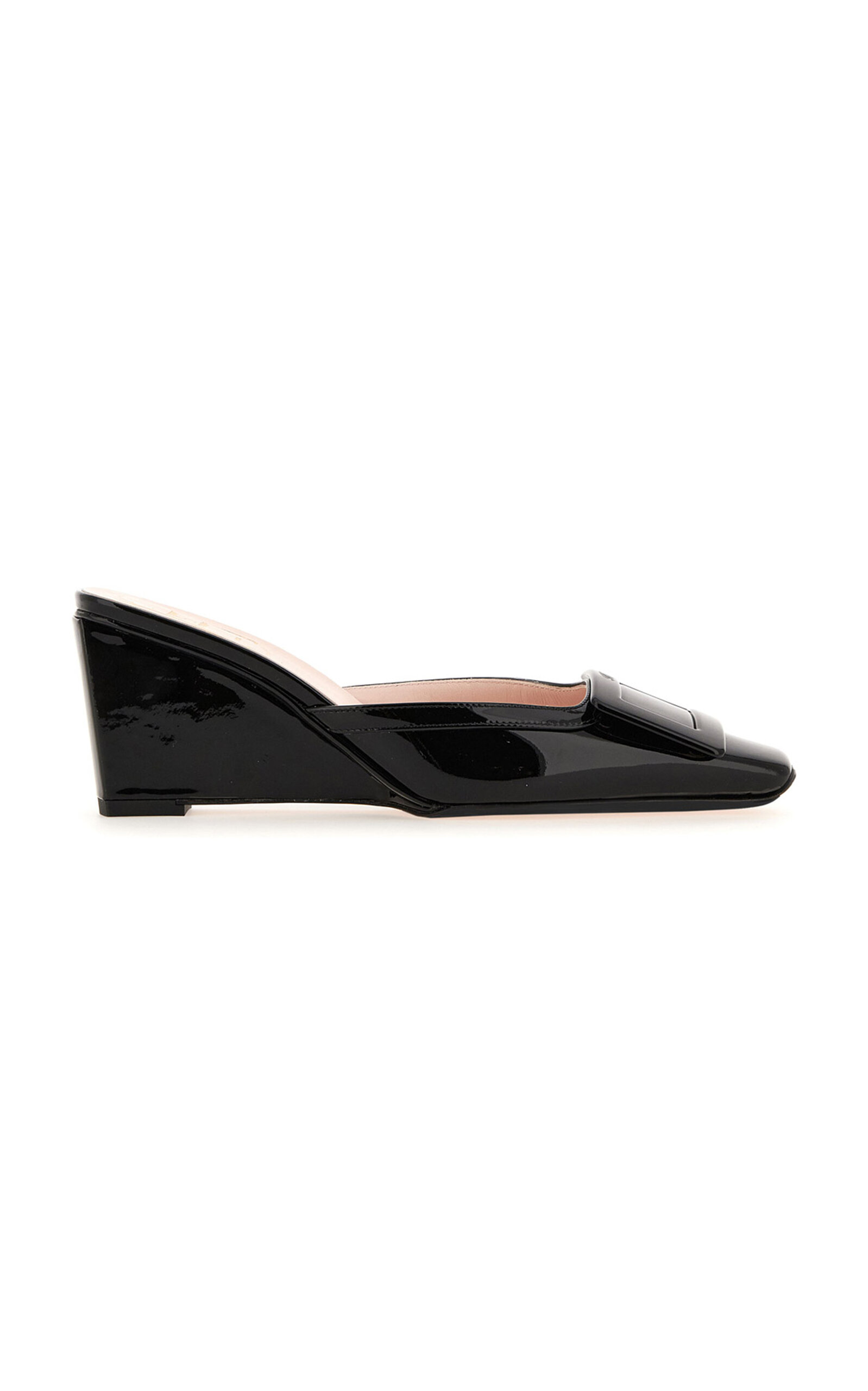 Roger Vivier Belle Vivier Mule Wedge 60 In Black