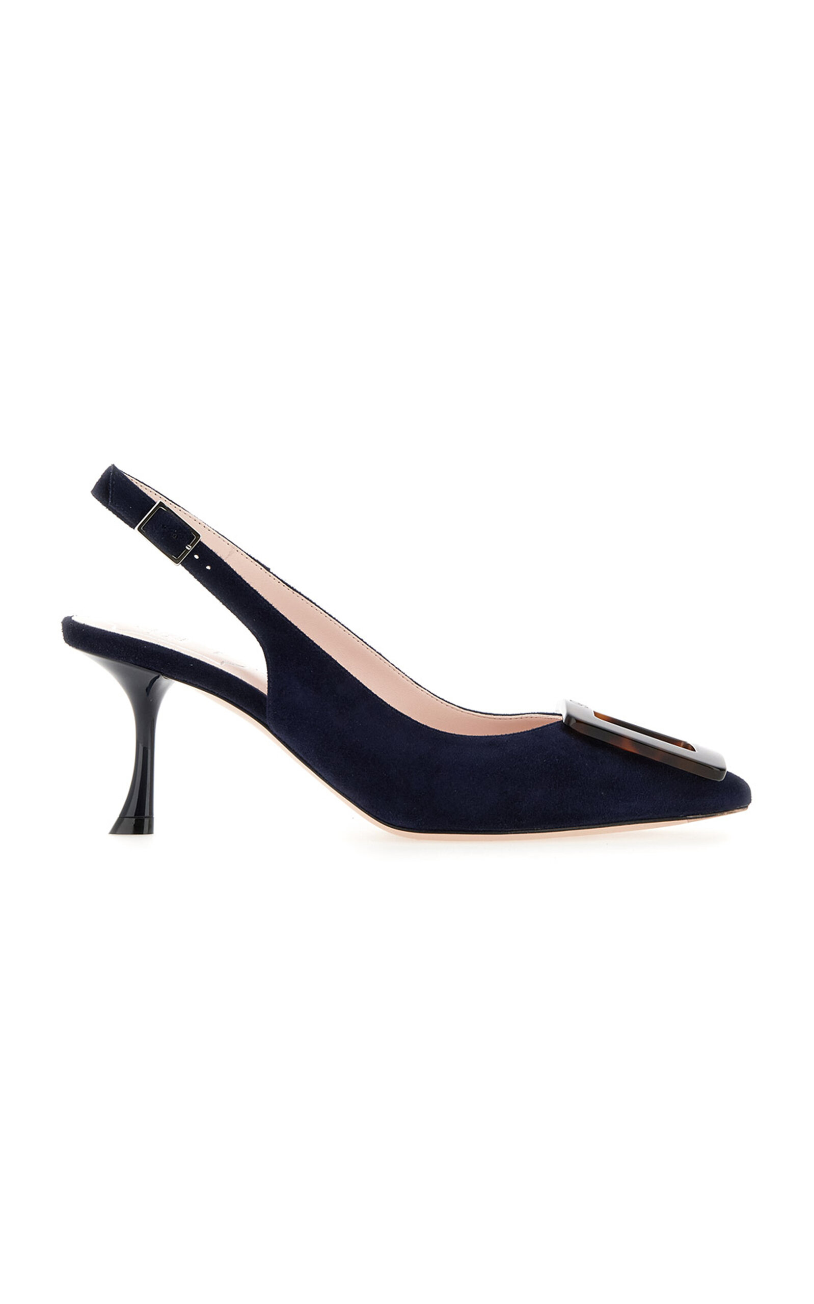 Roger Vivier Viv' In The City Suede Slingback Pumps