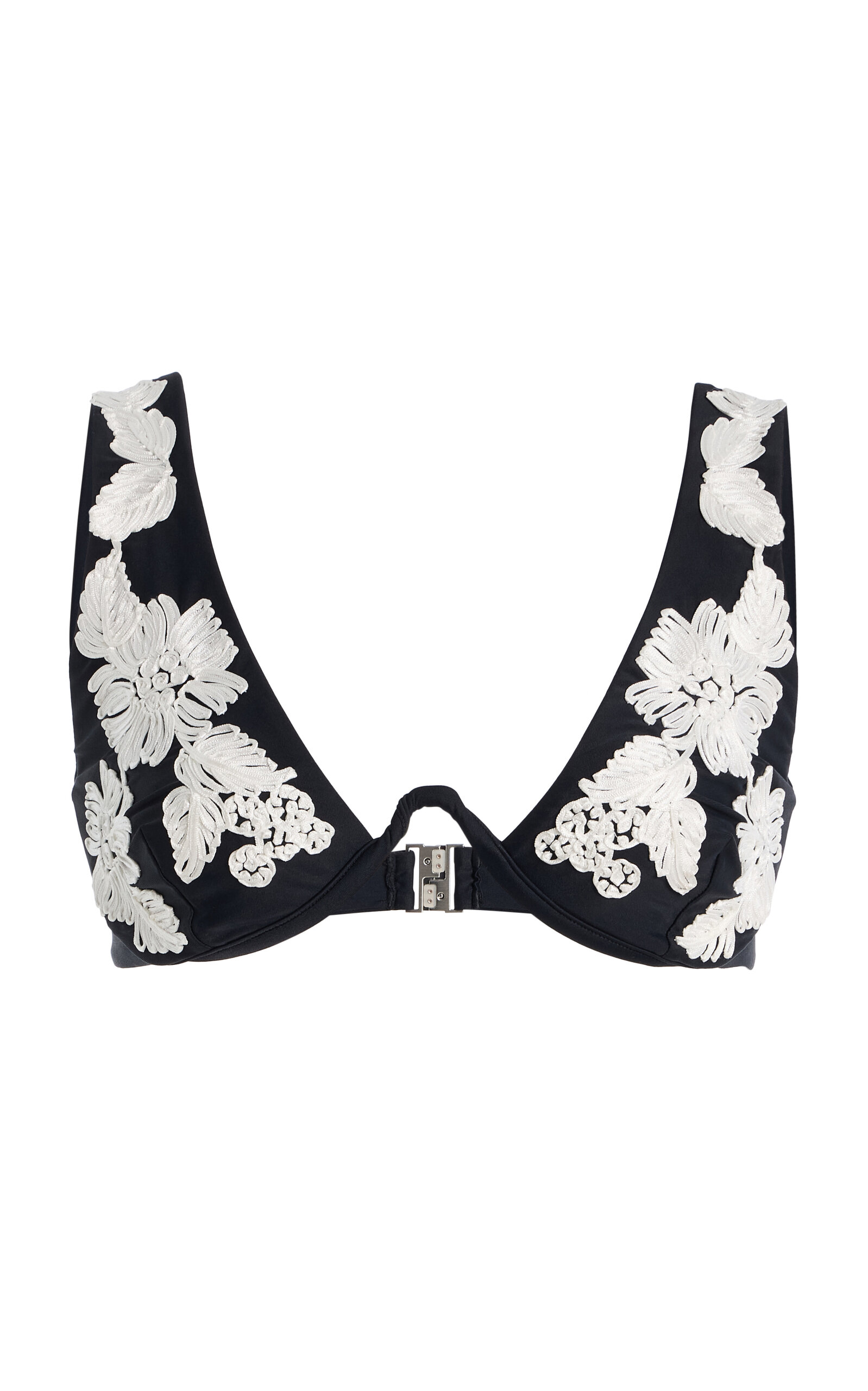 SIMKHAI Rosie Embroidered Bikini Top