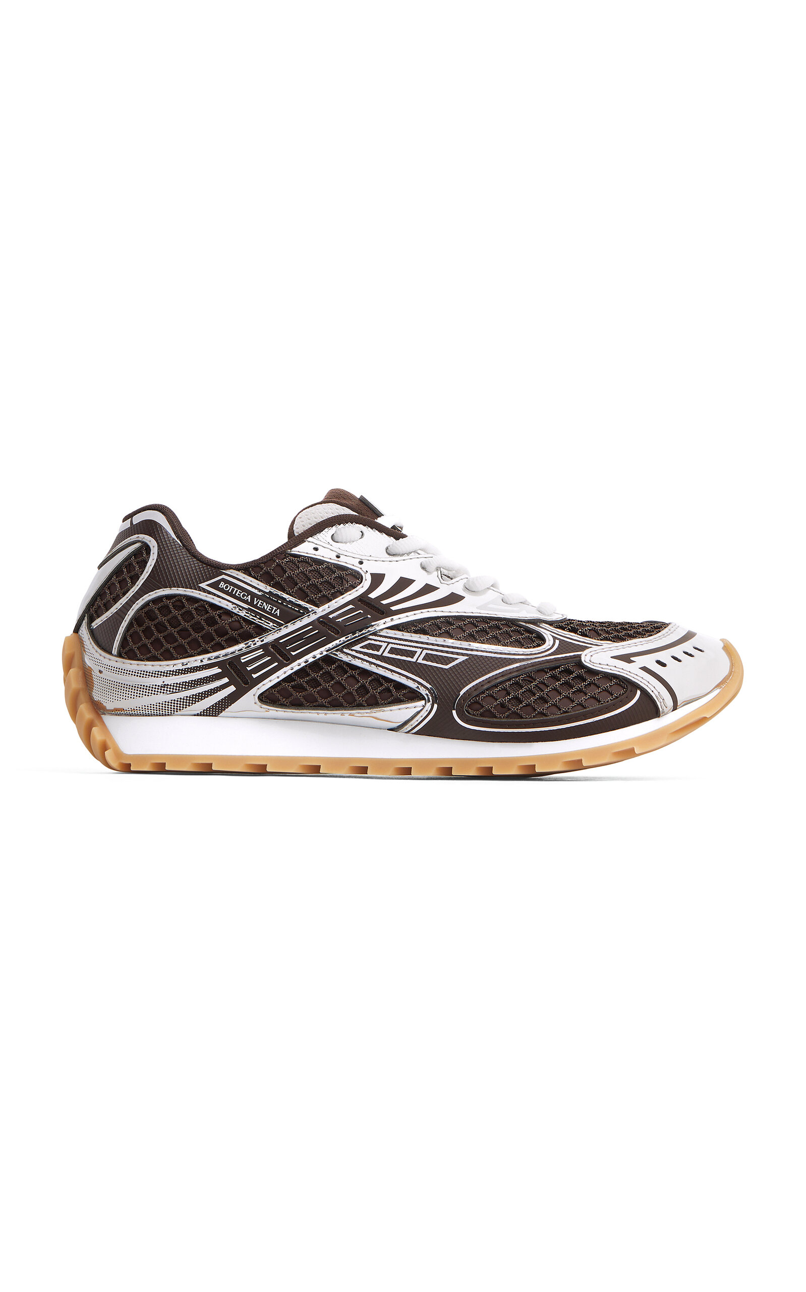 Bottega Veneta - Orbit Fishnet Sneakers - Brown - IT 39 - Moda Operandi