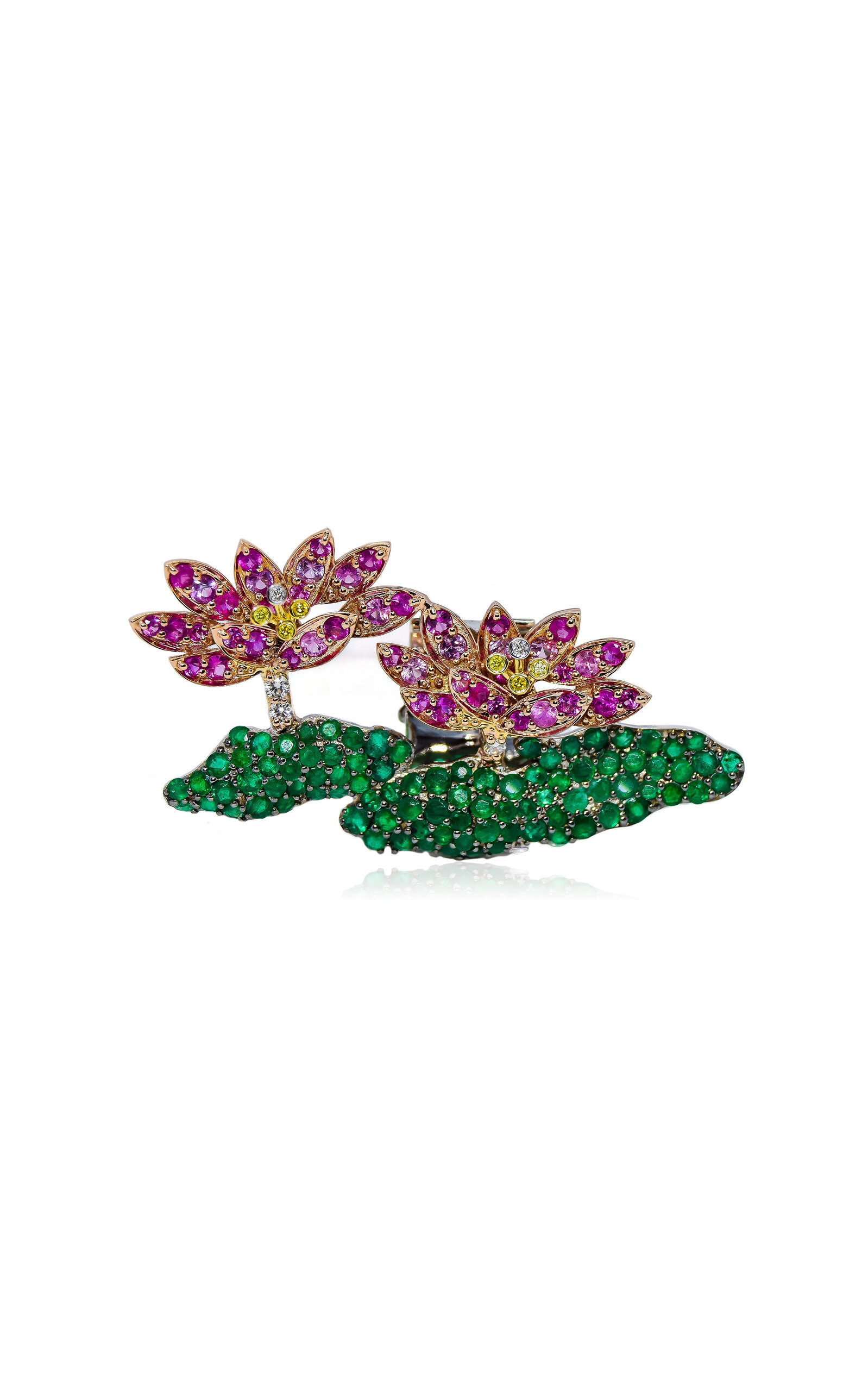 Ashna Mehta 18k Rose Gold And White Gold Lotus Customized Bag Bijoux