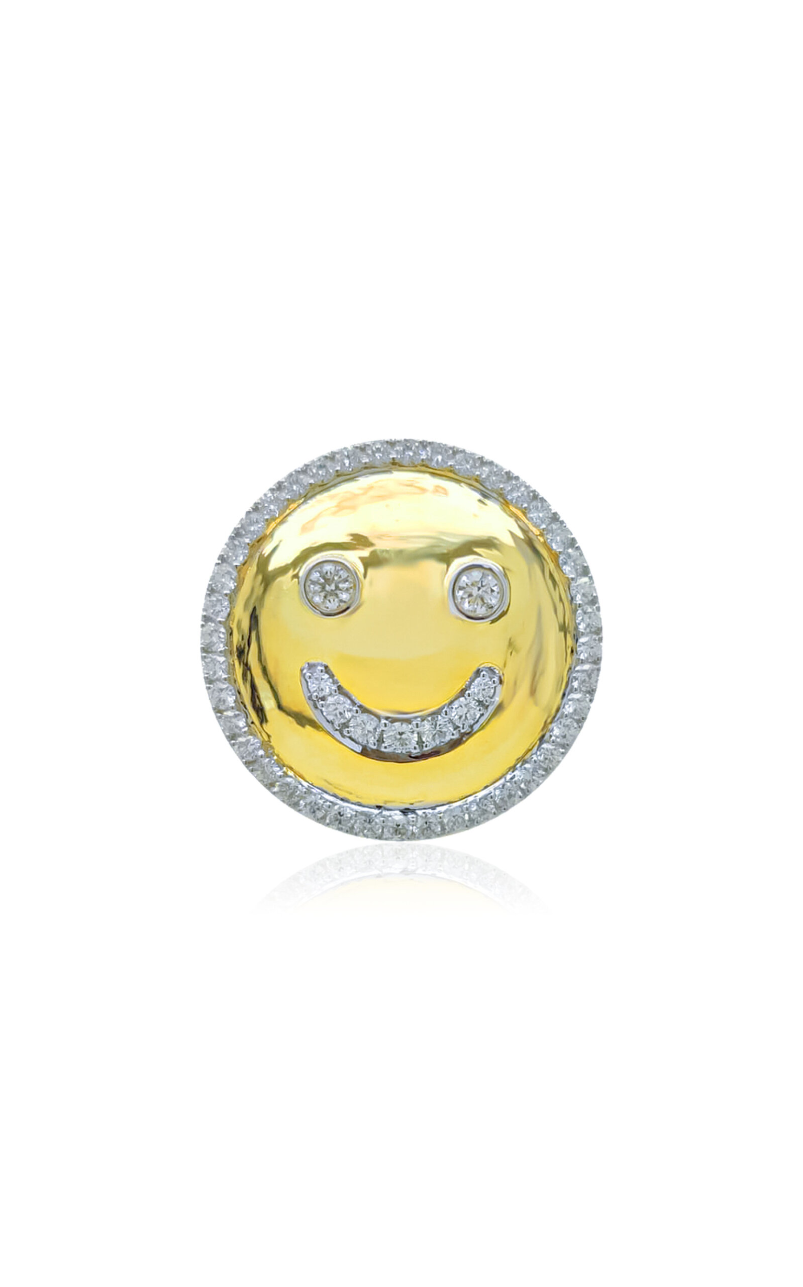 Ashna Mehta 18k Yellow Gold  Smiley Customized Bag Bijoux