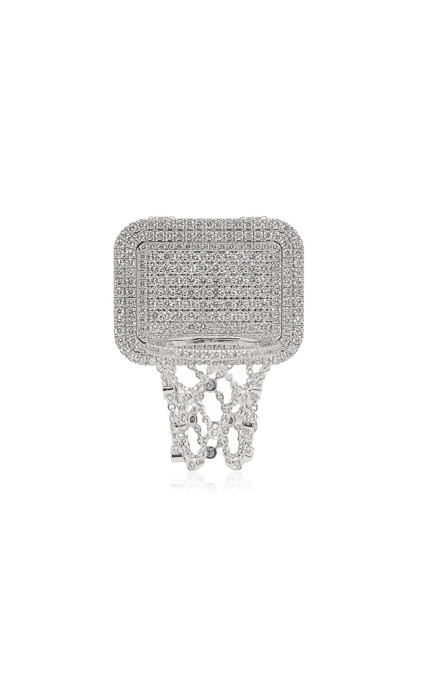 Ashna Mehta 18k White Gold Basketball Customized Bag Bijoux