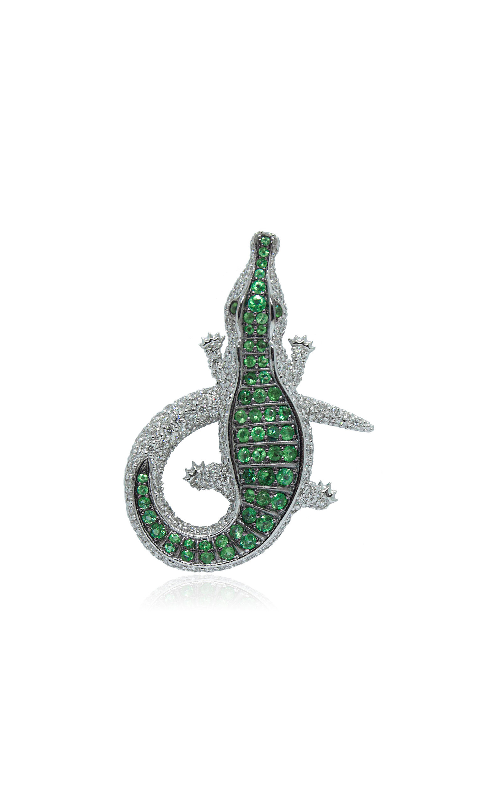 Ashna Mehta 18k White Gold Crocodile Customized Bag Bijoux