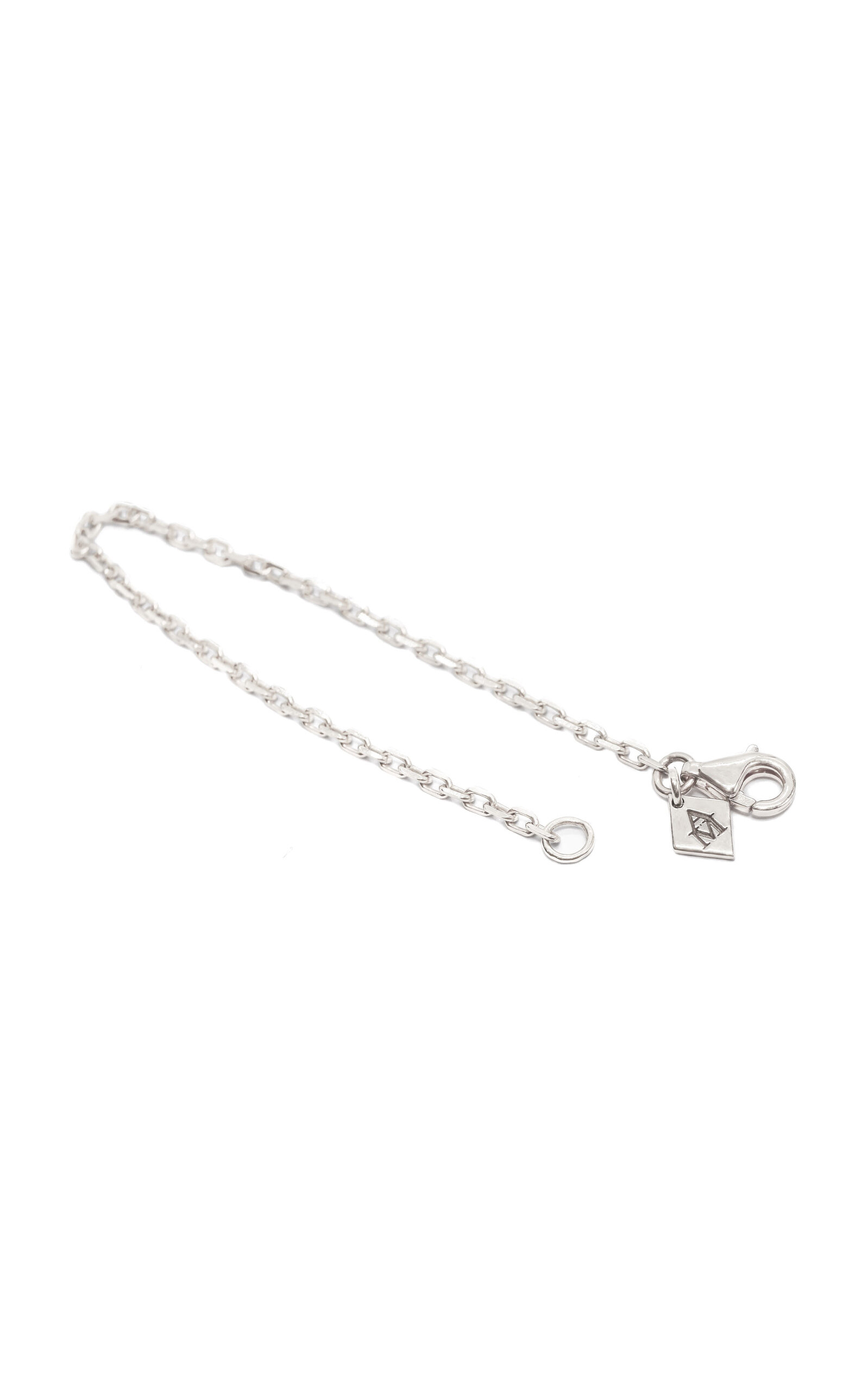 Ashna Mehta 18k White Gold Bag Charm Extension Chain 4"
