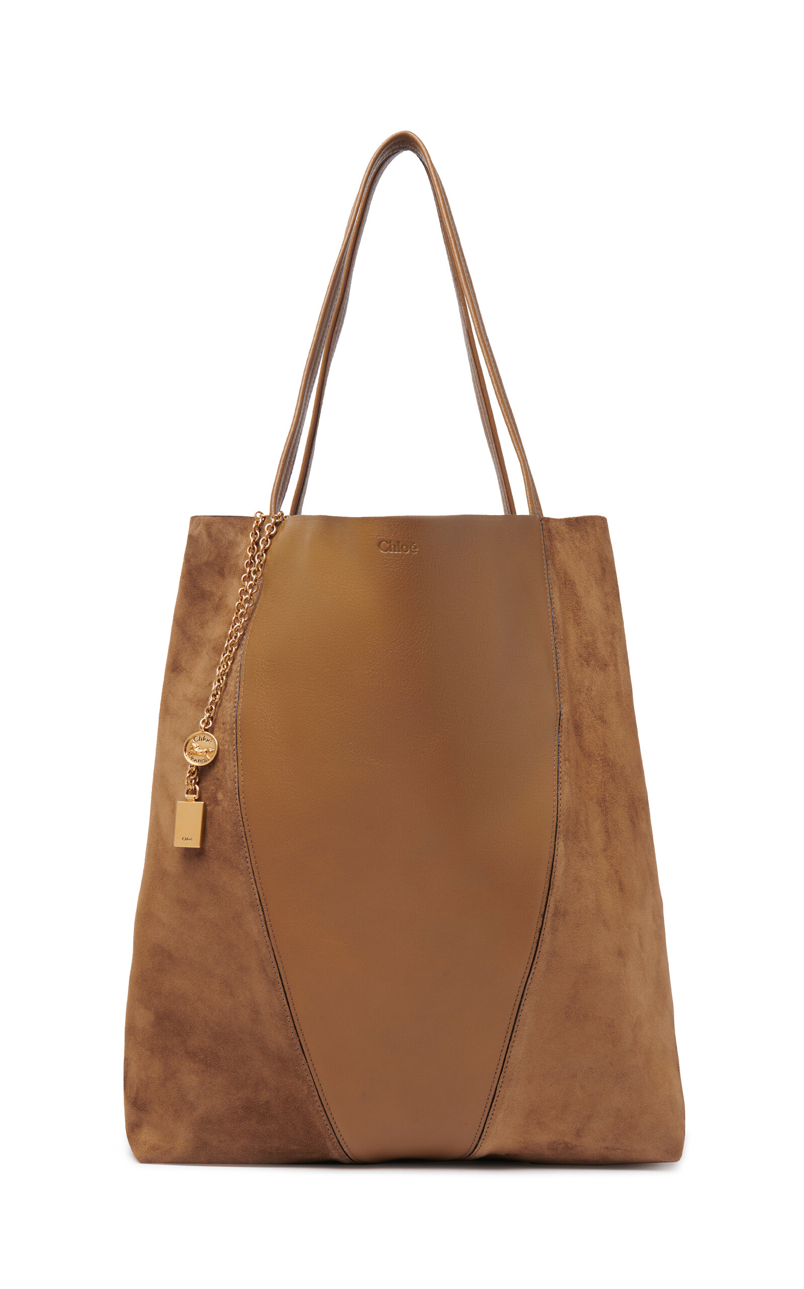 Chloé Spin Leather and Suede Tote Bag - Moda Operandi