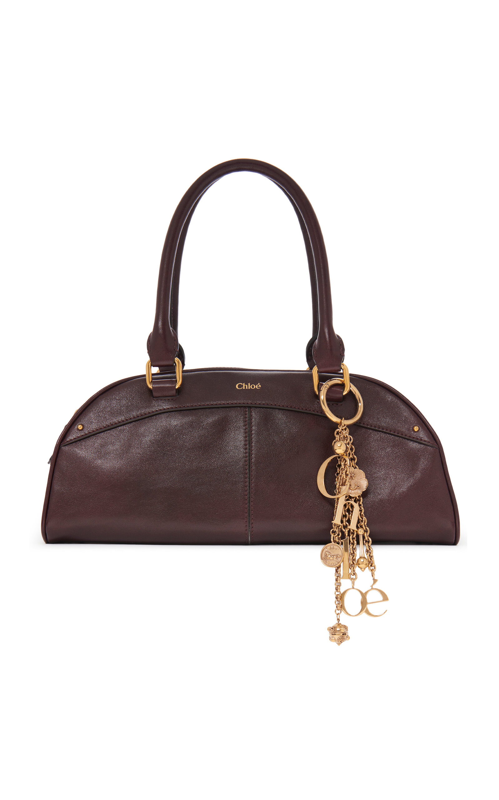 Chloé Charm-Detailed Calfskin Bowling Bag