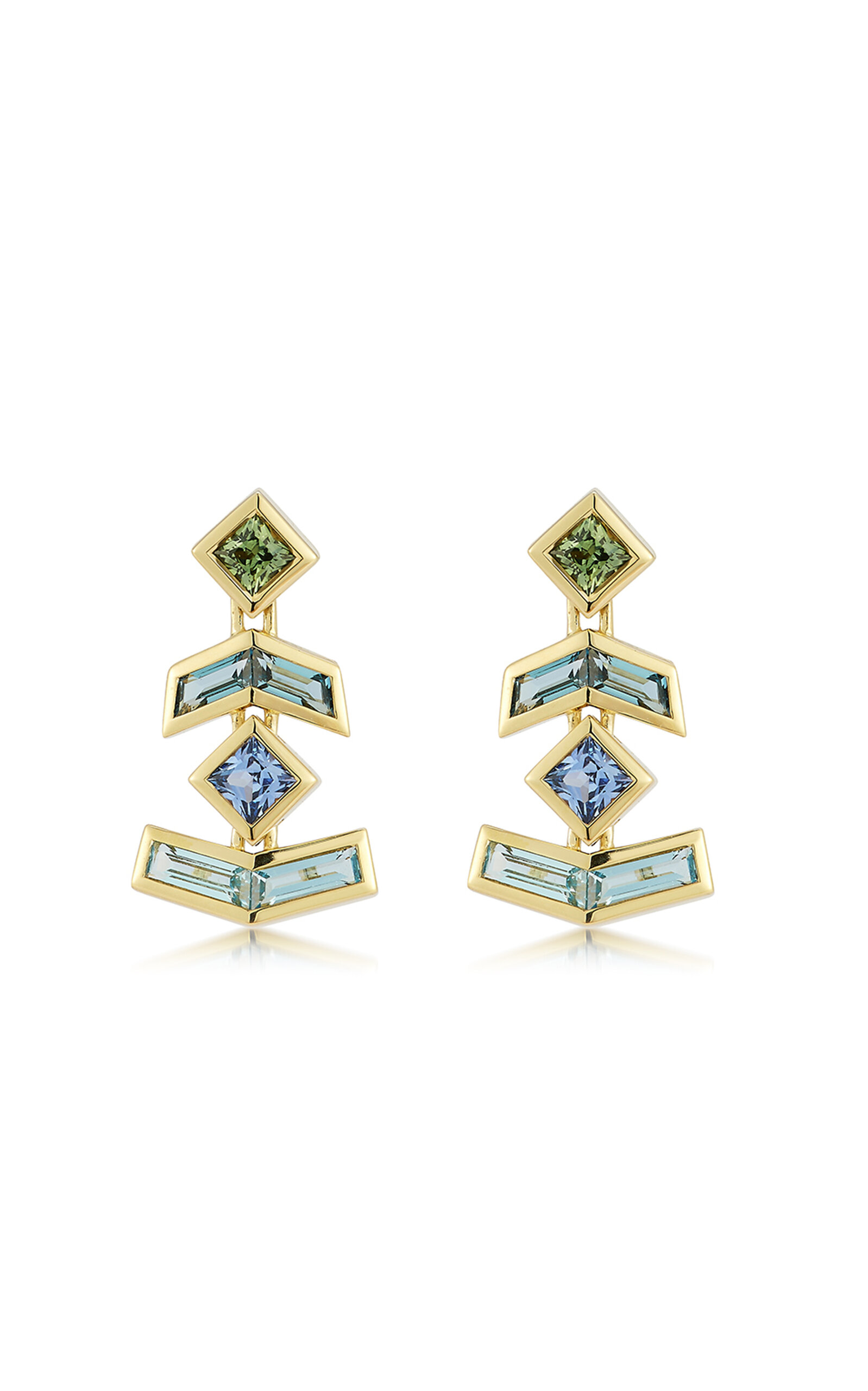 Ark 18k Yellow Gold Vibrations Mini Earrings In Ecstasy