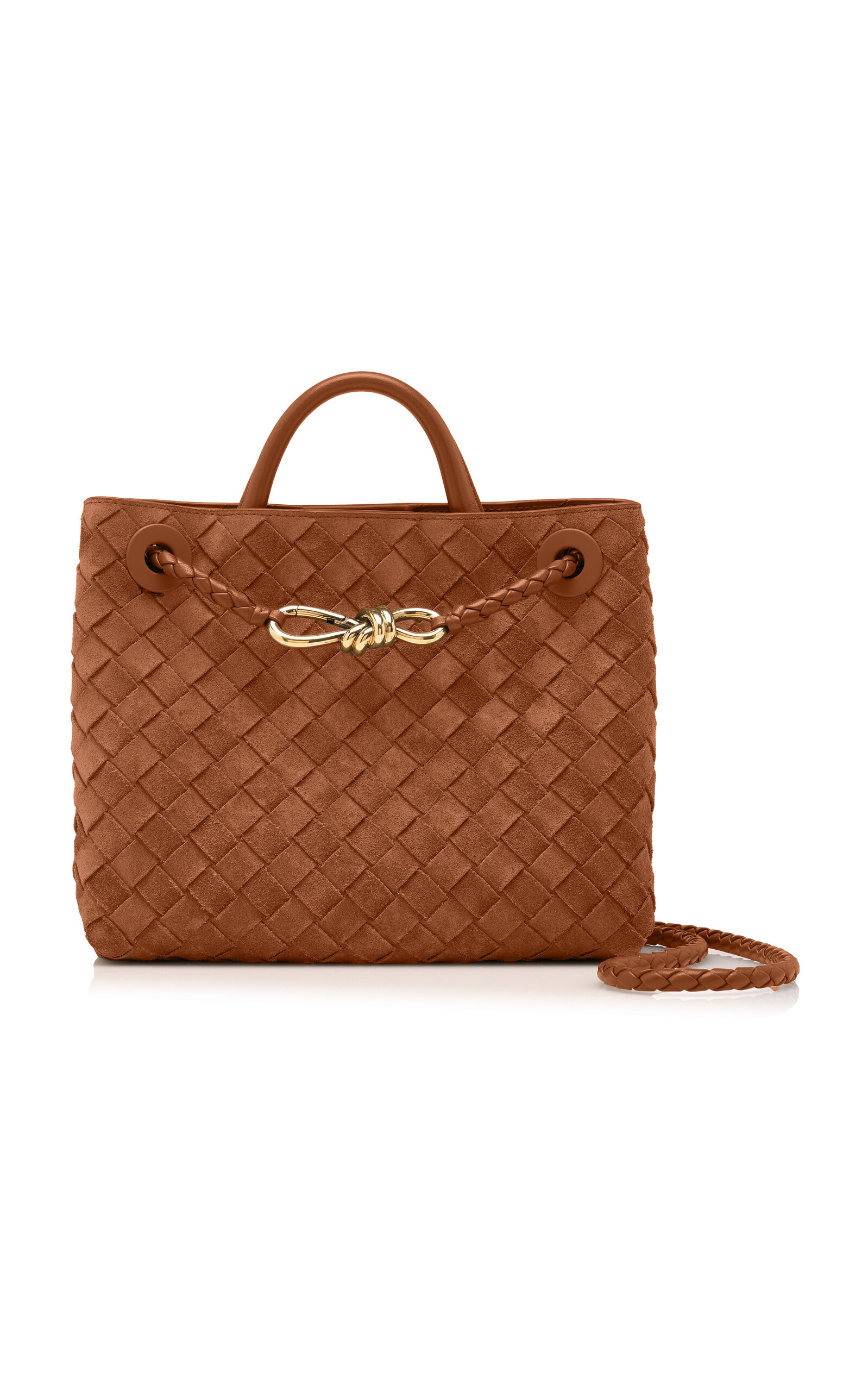 Bottega Veneta Small Andiamo Intrecciato Suede Bag