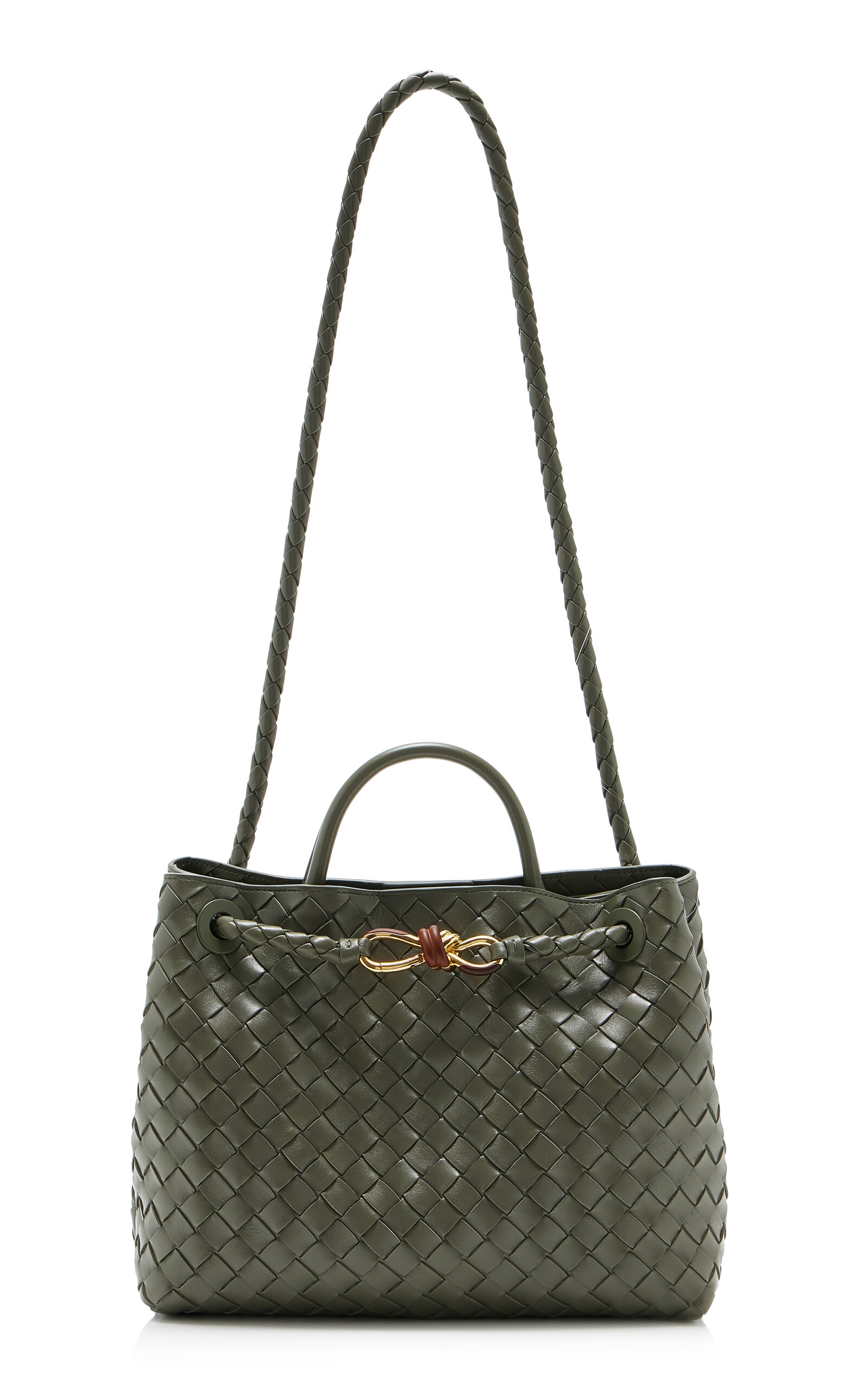 Bottega Veneta Andiamo Medium Intrecciato 15 Leather Bag