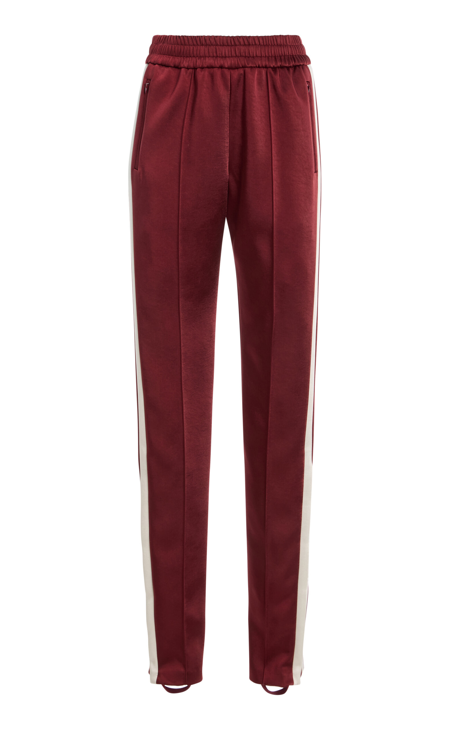 Adam Lippes Bi-color Satin Stirrup Joggers