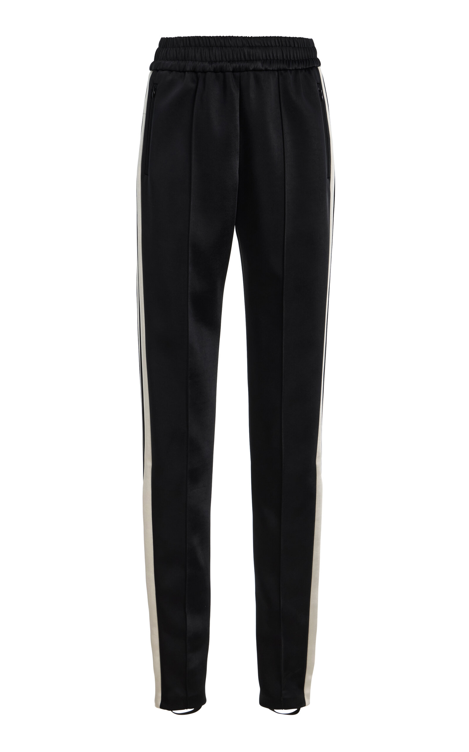 Adam Lippes Bi-color Satin Stirrup Joggers