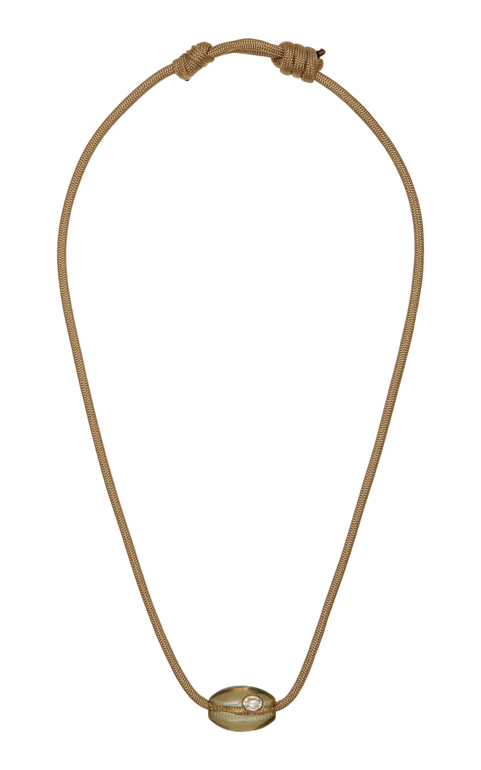 DEZSO BY SARA BELTRAN Quartz; Cowry and Sillimanite Necklace - Yellow - OS - Moda Operandi
