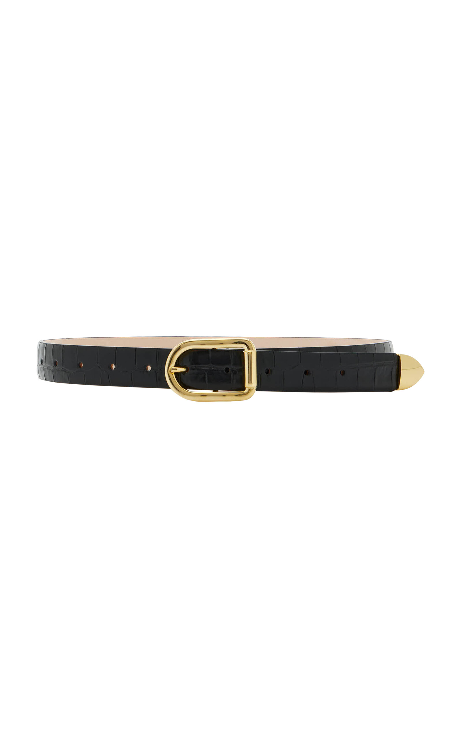 Déhanche Mija Croc-Effect Leather Belt
