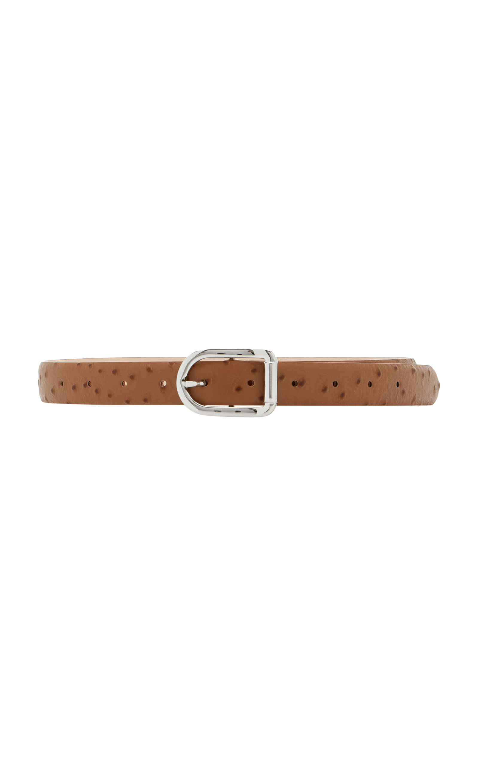 Déhanche Mija Ostrich-Effect Leather Belt